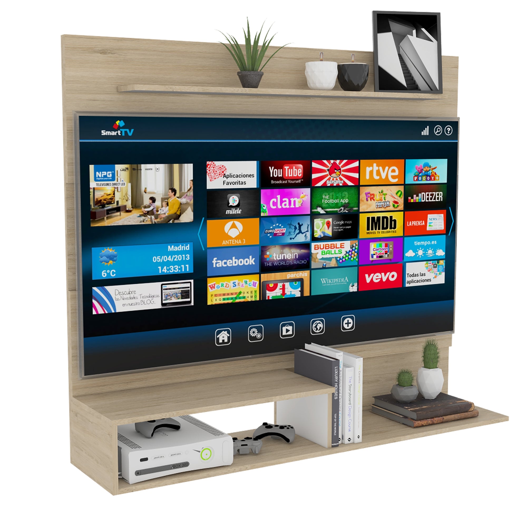 PANEL TV 55' BEIJING 120X140X31,5 CM ROVERE - 1