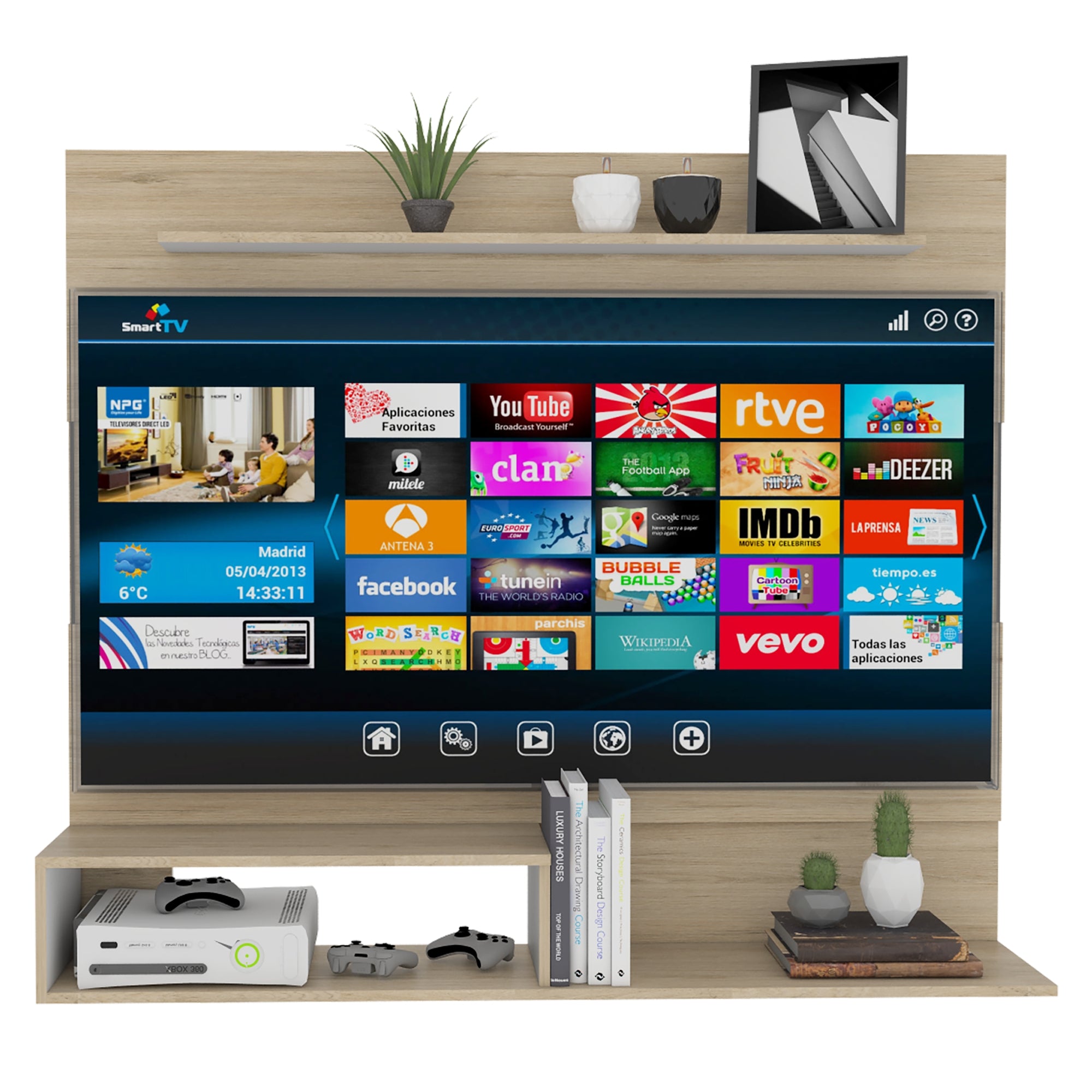 PANEL TV 55' BEIJING 120X140X31,5 CM ROVERE - 2