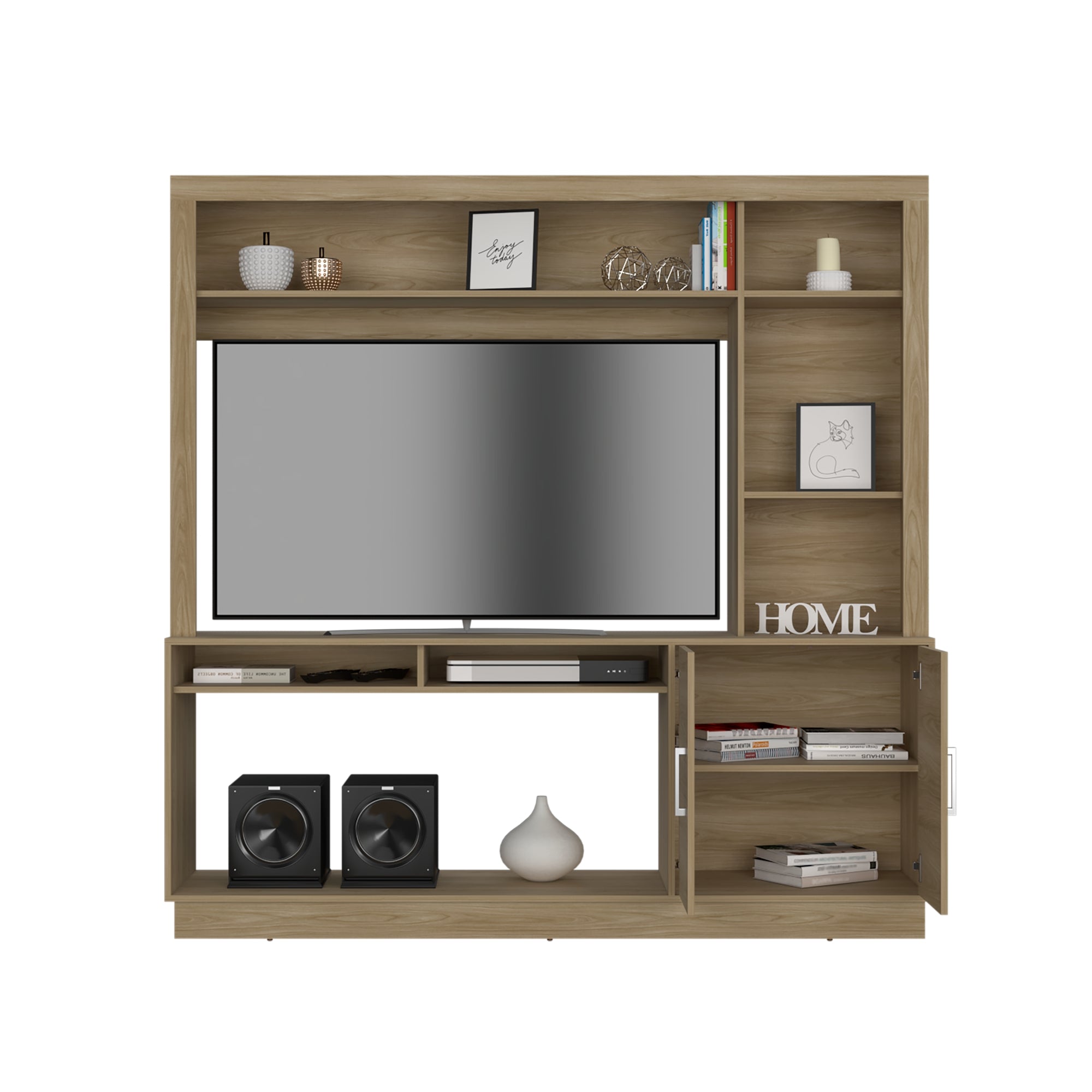 ESTANTE TV 55' CANTABRIA 2 PUERTAS FRESNO 180X180X40 CM - 2