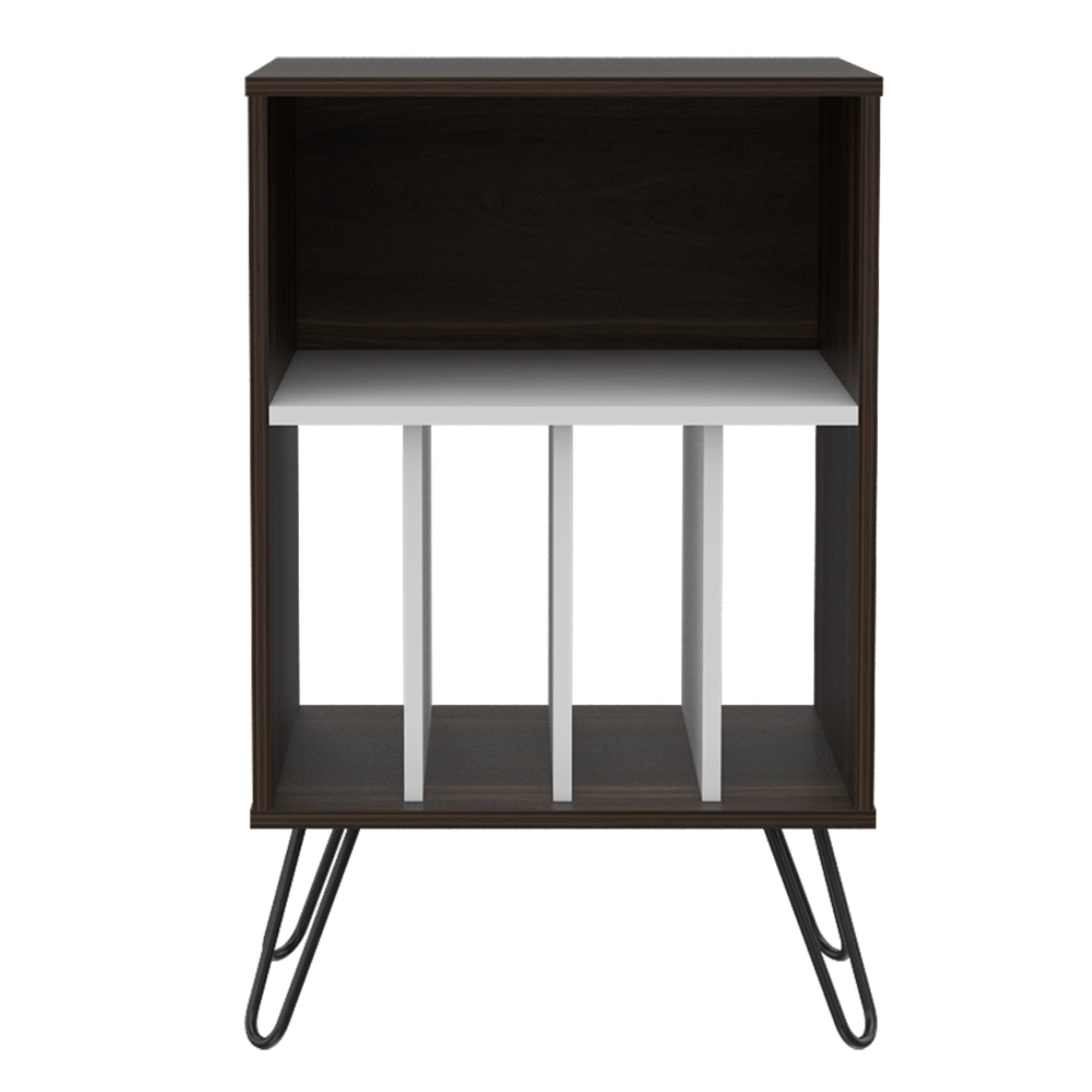 MUEBLE AUXILIAR VASSEL CAFE Y BLANCO 80X50X45 CM - 4