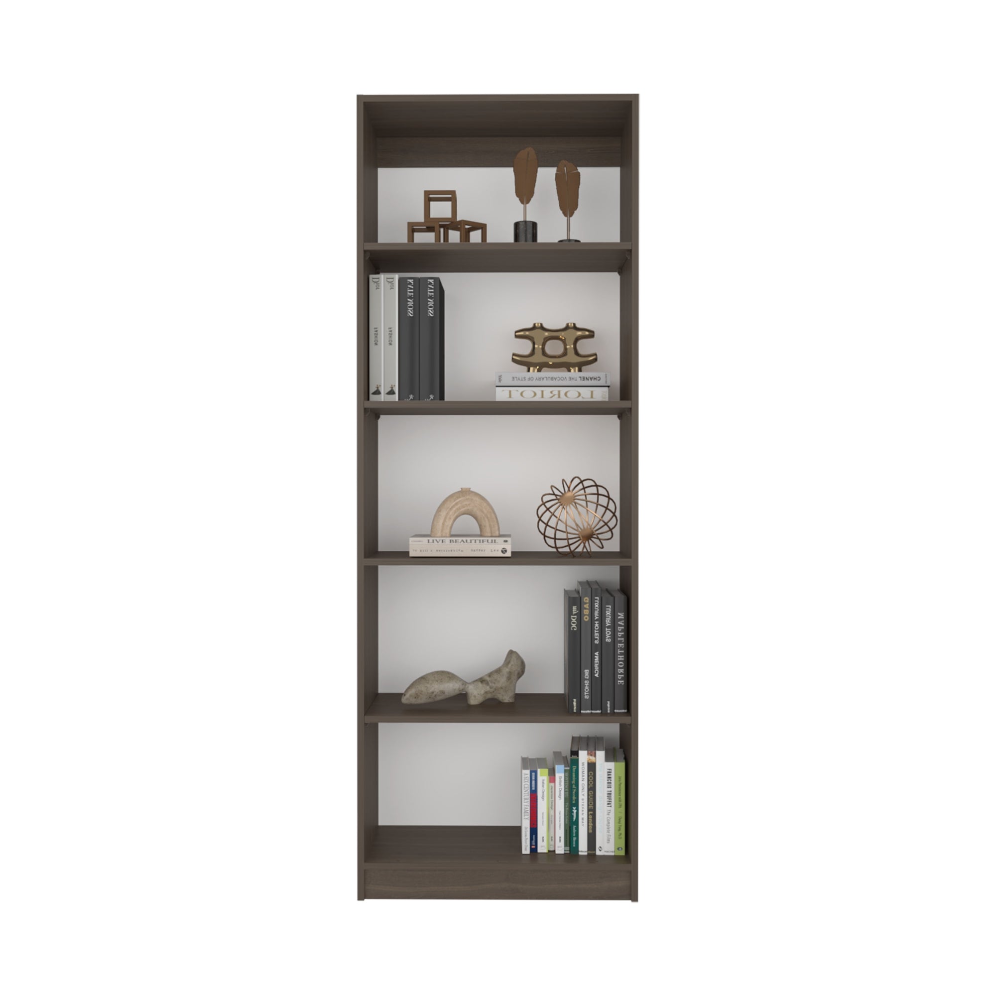 ESTANTE HOME-E M3 5 NIVELES MILAN Y BLANCO - 2