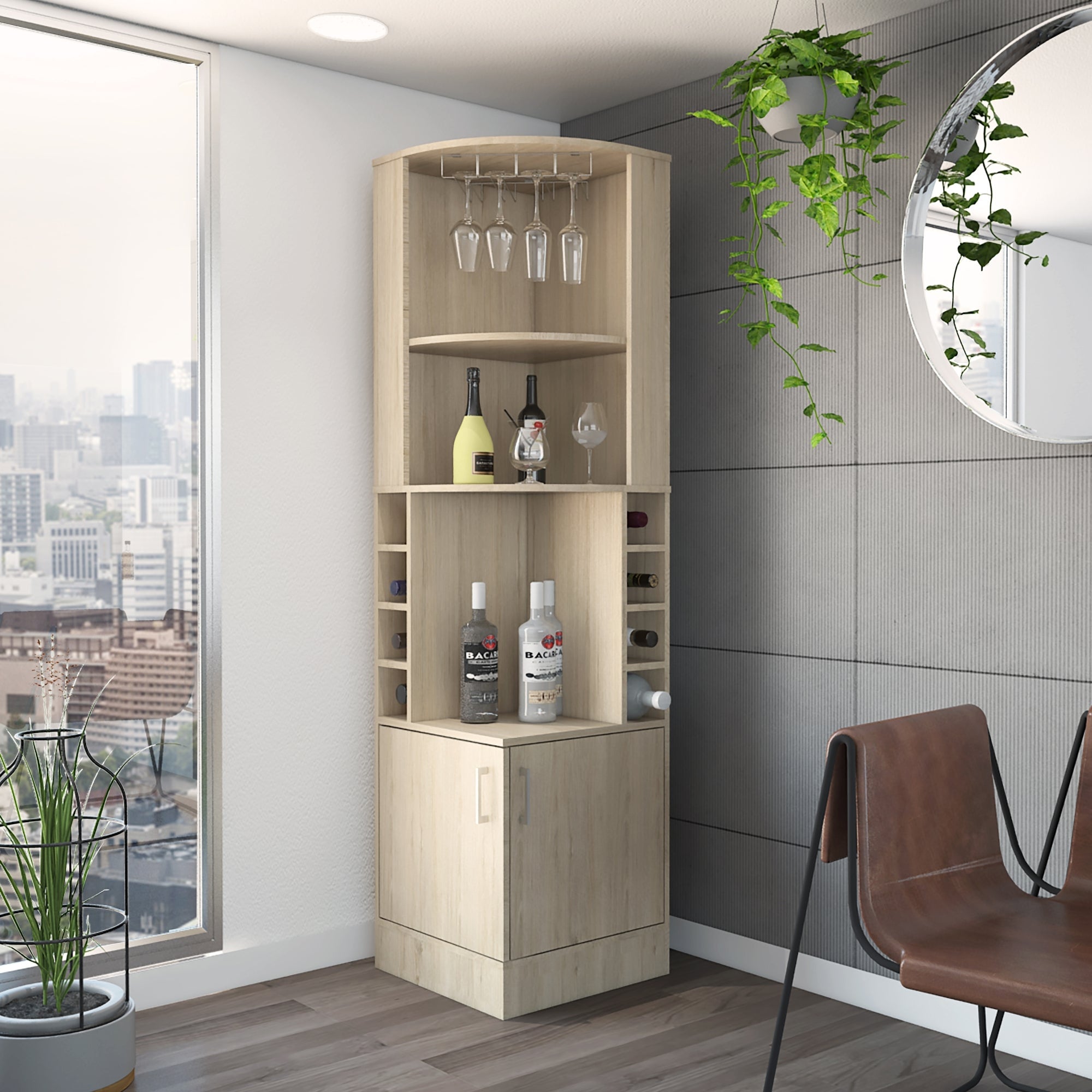 BAR ESQUINERO KAVA BEIJING ROVERE 180,6X46,9X46,9 CM - 5