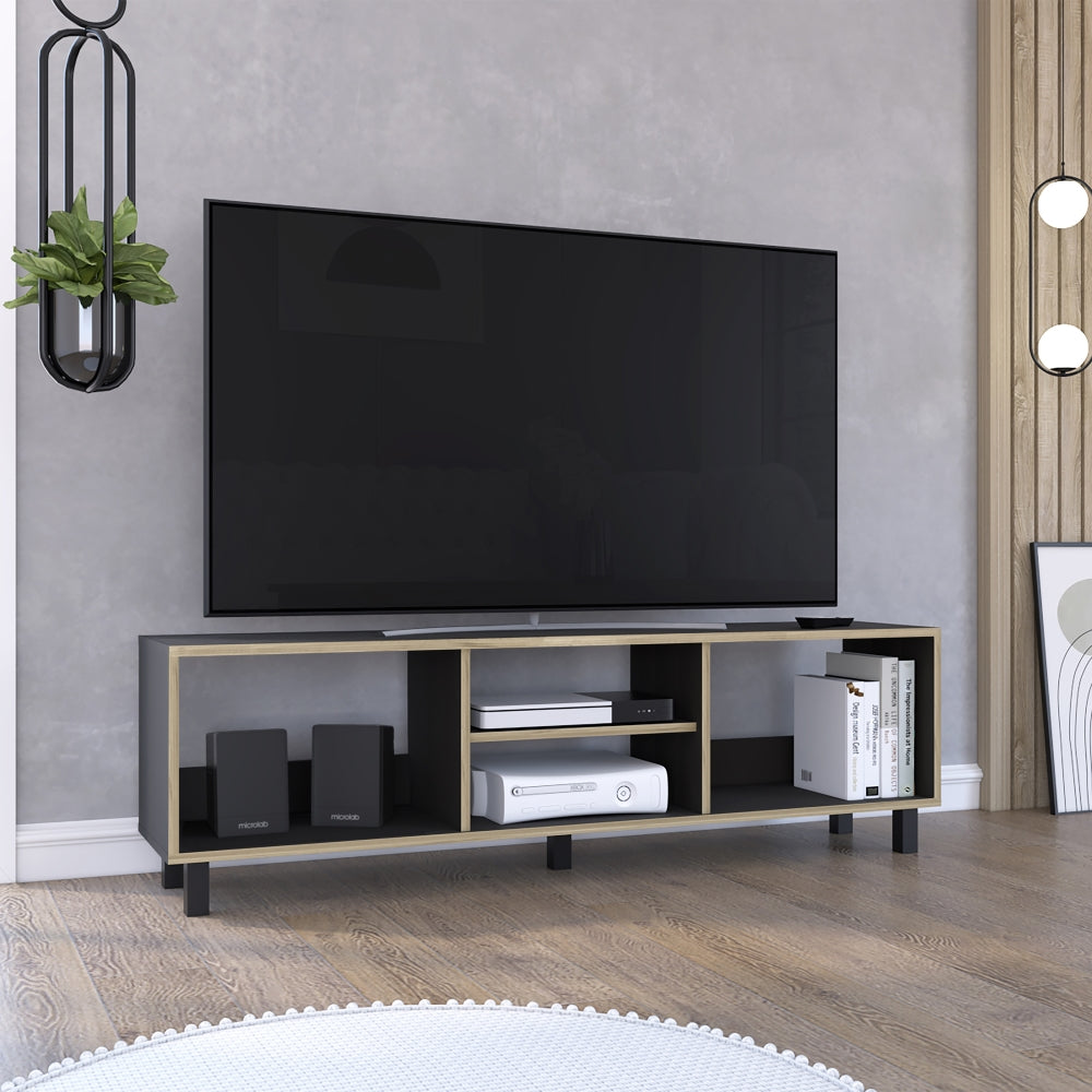 RACK TV 70' 160X47,5X35 CM NEGRO Y DUNA - 11
