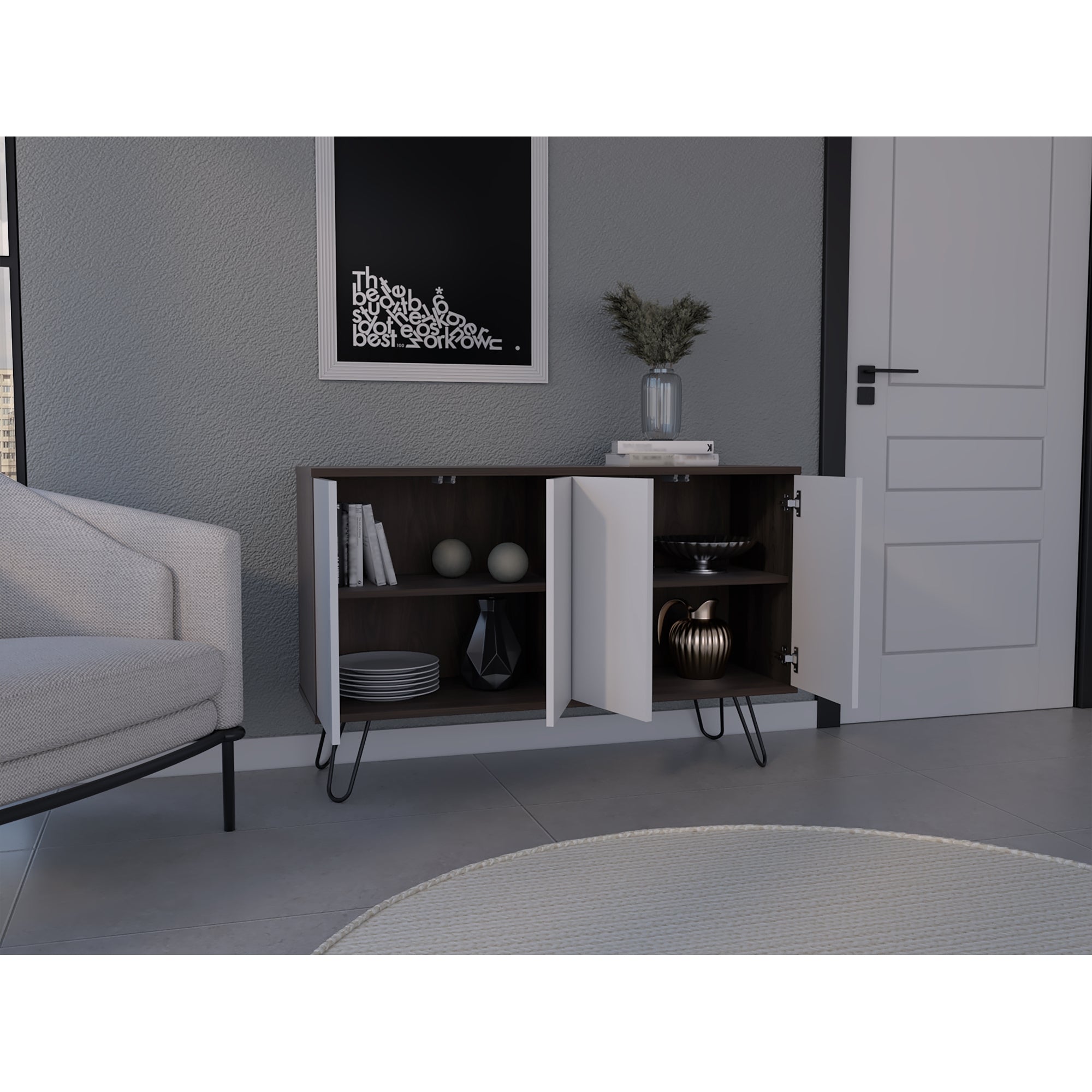 BUFFET VASSEL CAFE  Y BLANCO 75,6X117,1X38,6 CM - 9