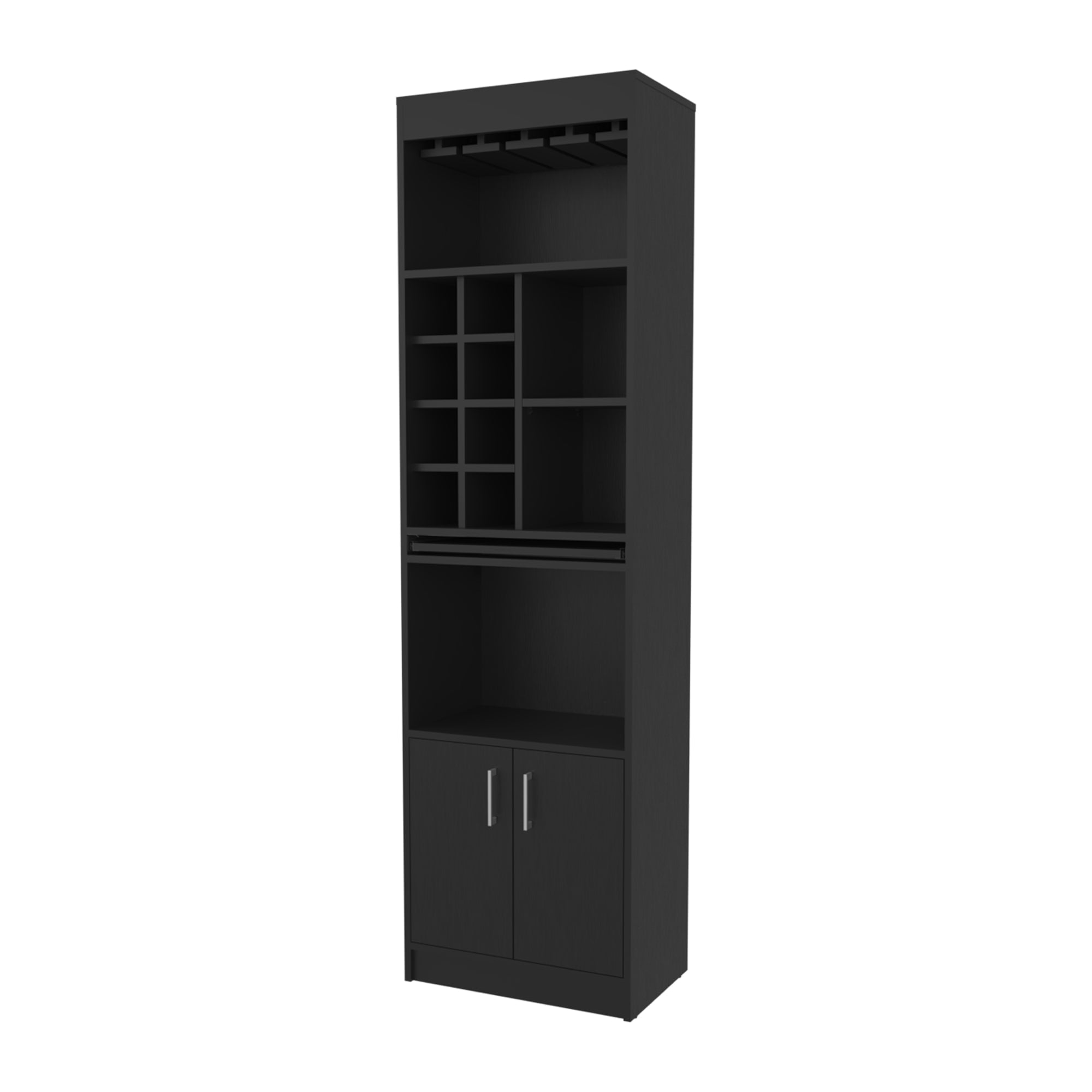 BAR ALTO SYRAH 180X51X32 CM WENGUE CON PORTACOPAS - 3
