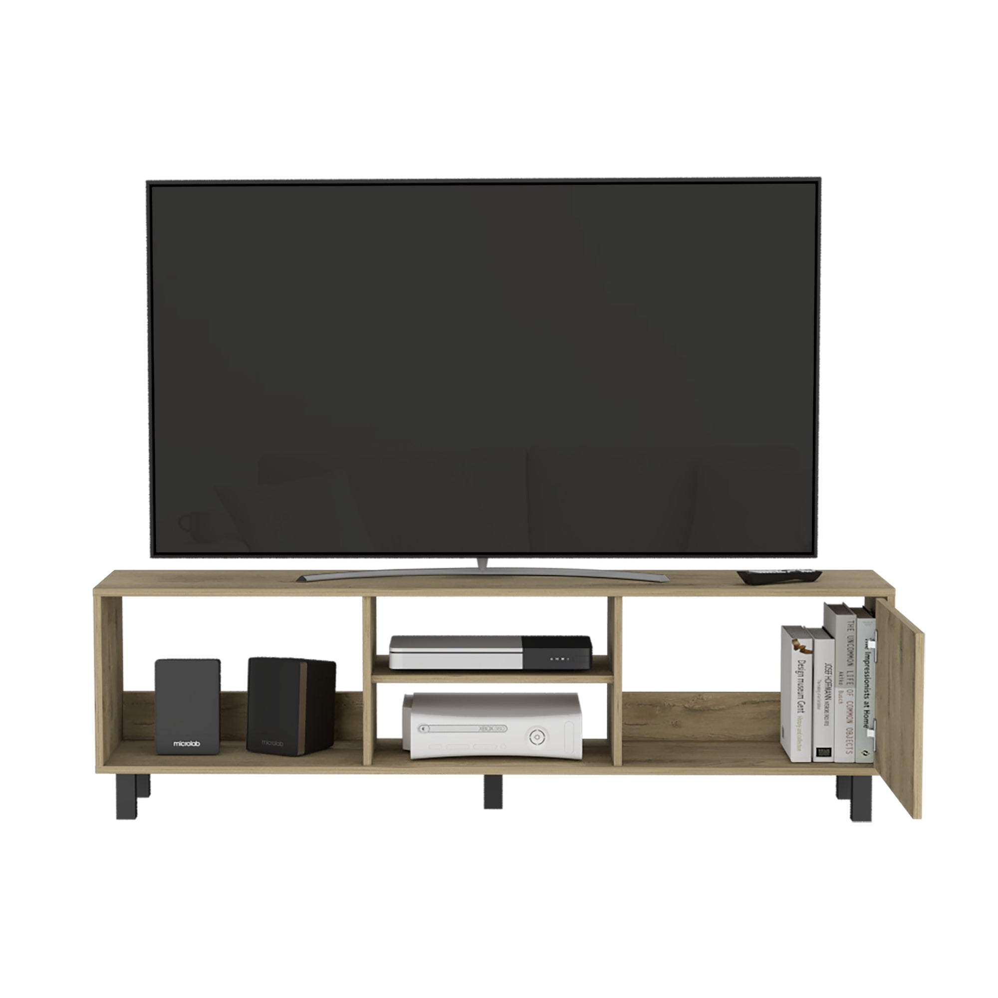 RACK TV 65' TUNEZ 1 PUERTA MACADAMIA 47,5X160X35 CM - 2