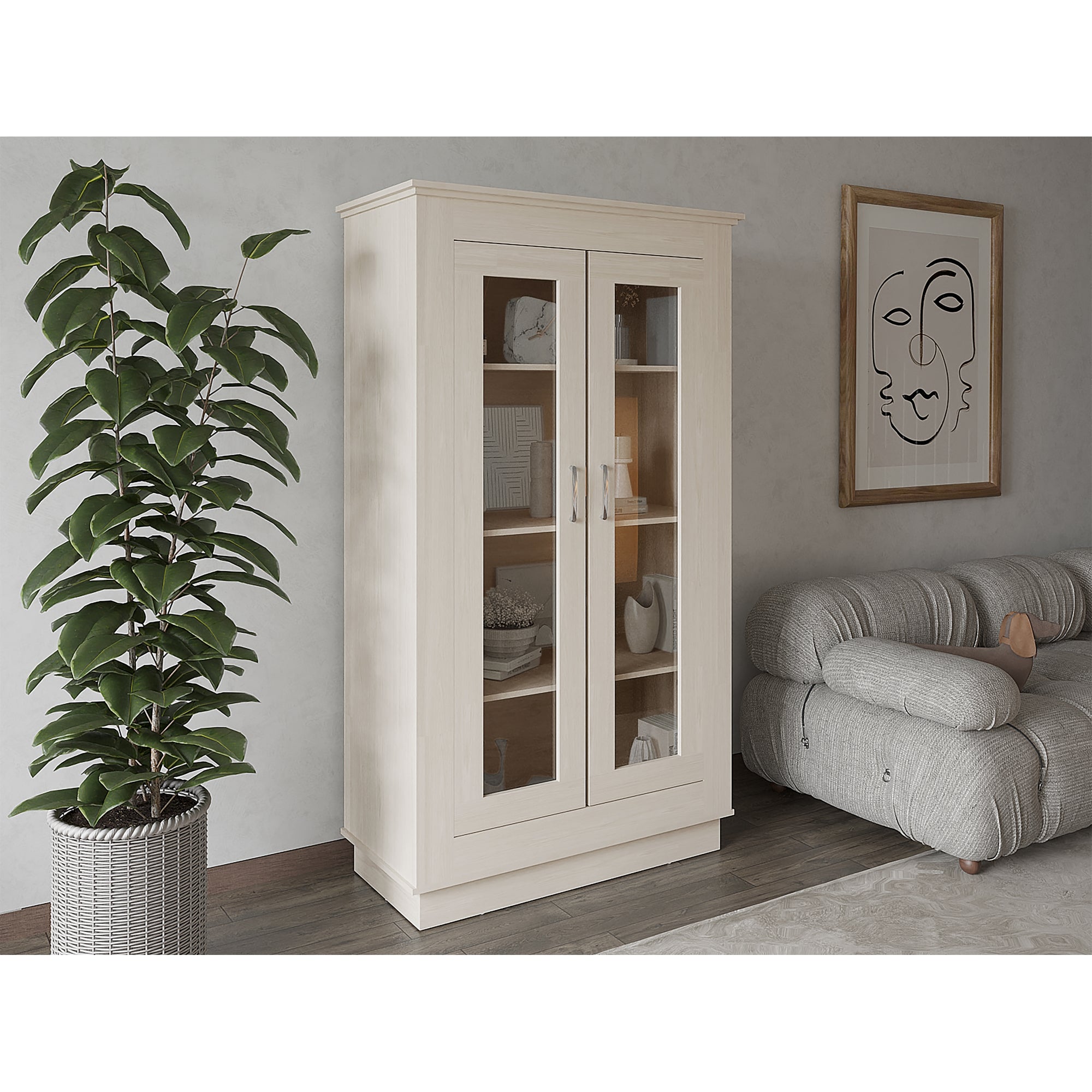 VITRINA ALCAMO 2 PUERTAS 180X103X48,5 CM WHITE - 12