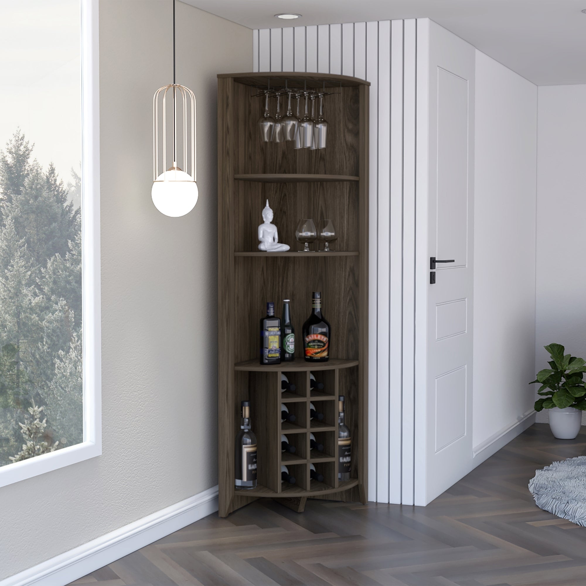 BAR ESQUINERO ESSENTIAL COÑAC 180X49X49 CM - 5