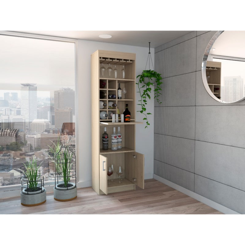 BAR ALTO SYRAH 180X51X32 CM ROVERE CON PORTACOPAS - 6