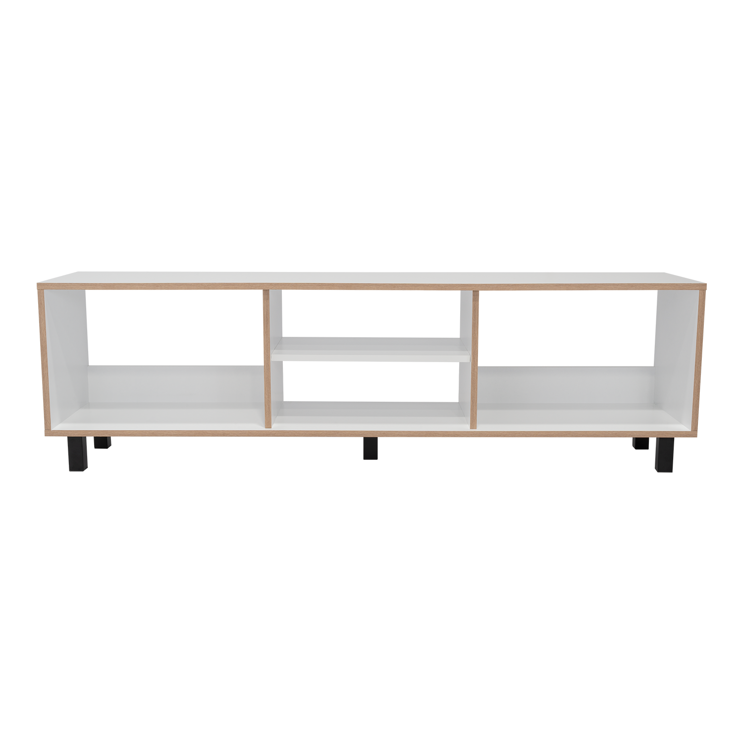RACK TV 70' 160X47,5X35 CM BLANCO Y DUNA - 6