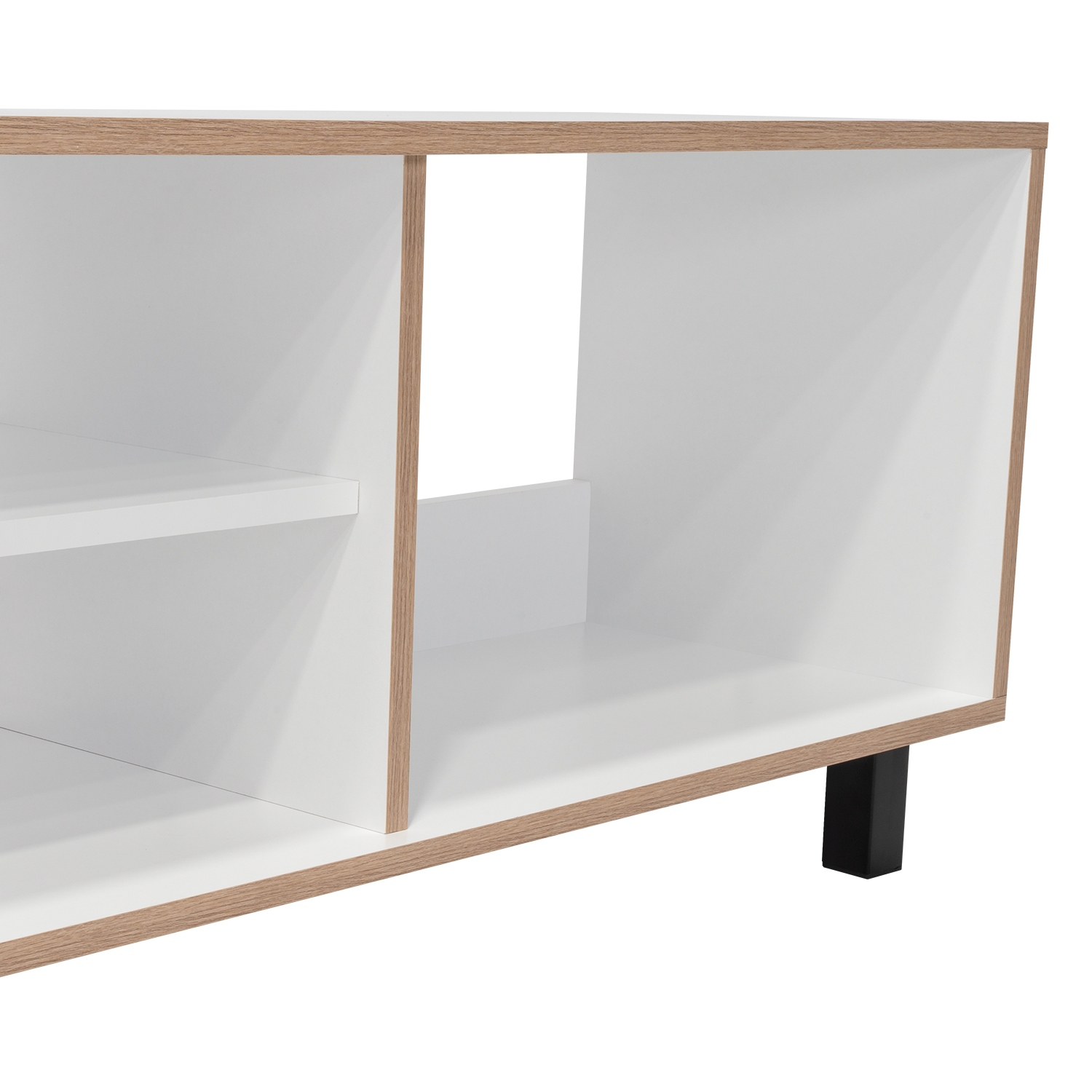 RACK TV 70' 160X47,5X35 CM BLANCO Y DUNA - 7