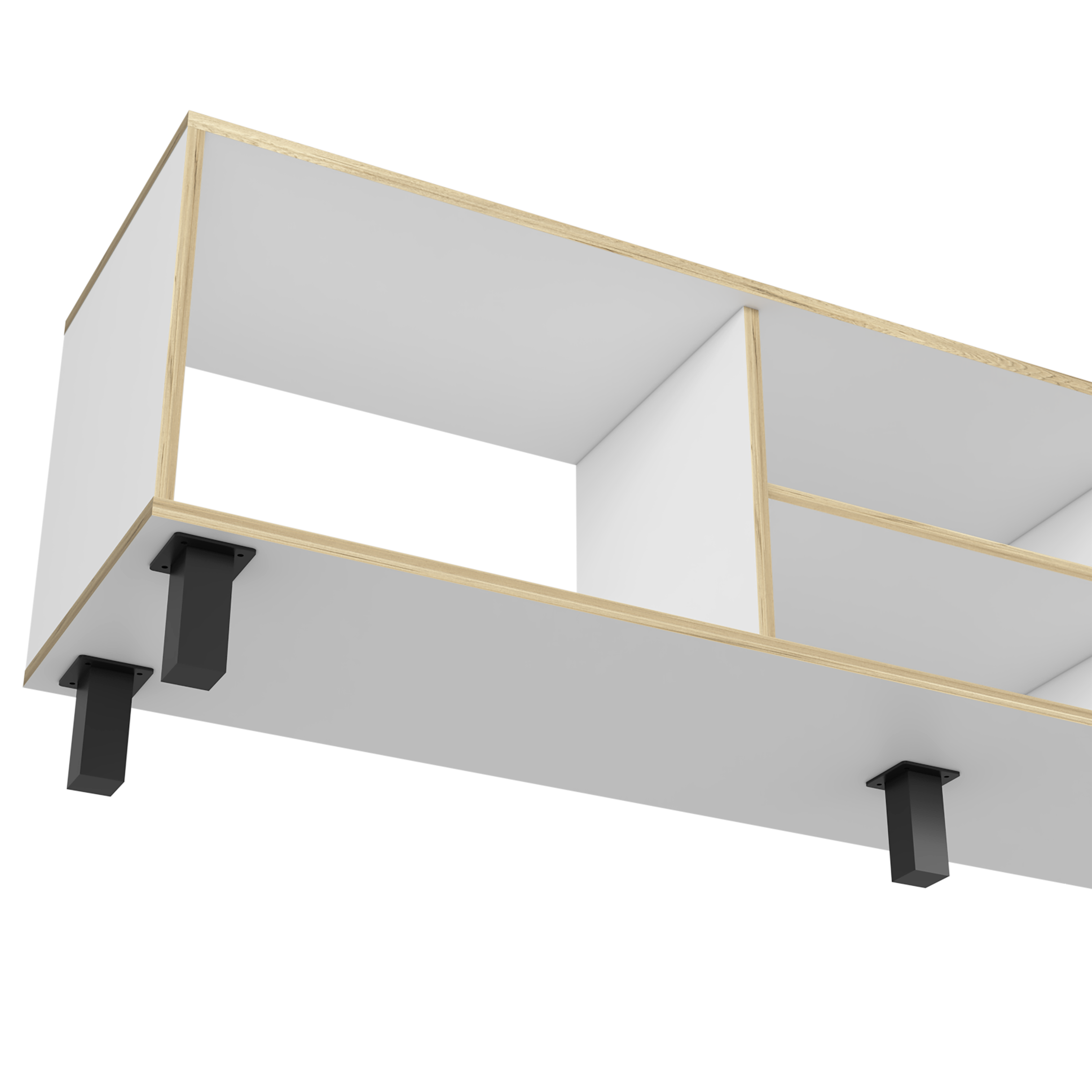 RACK TV 70' 160X47,5X35 CM BLANCO Y DUNA - 10