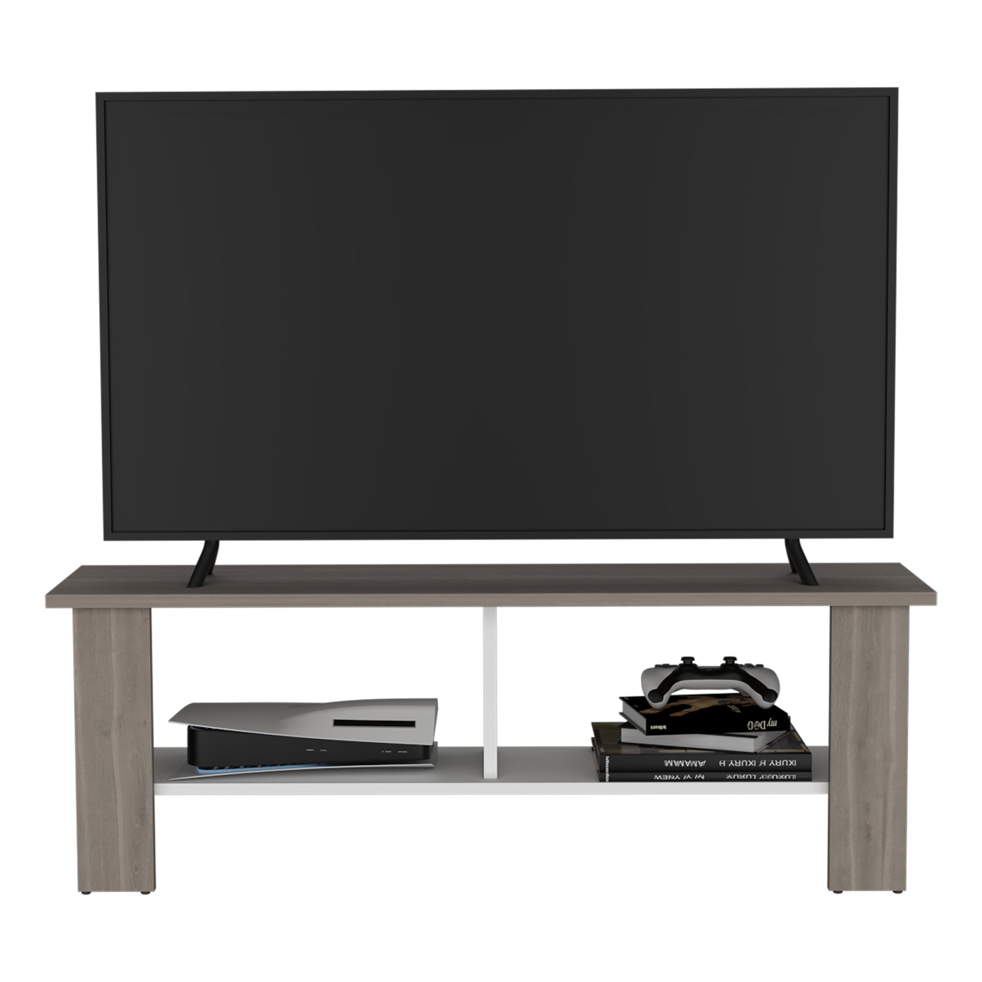 RACK TV 50' NAVIA BARDOLINO Y BLANCO 42X120X31 CM - 2