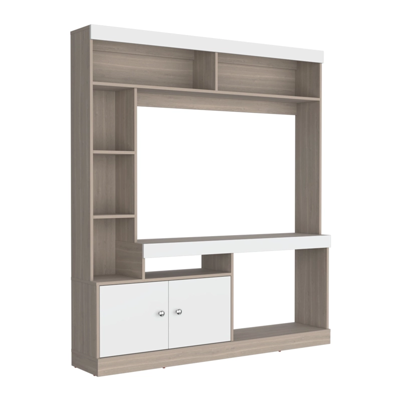 ESTANTE TV 52' DANTE BARDOLINO Y BLANCO 170,6X150X30,3 Cm - 3