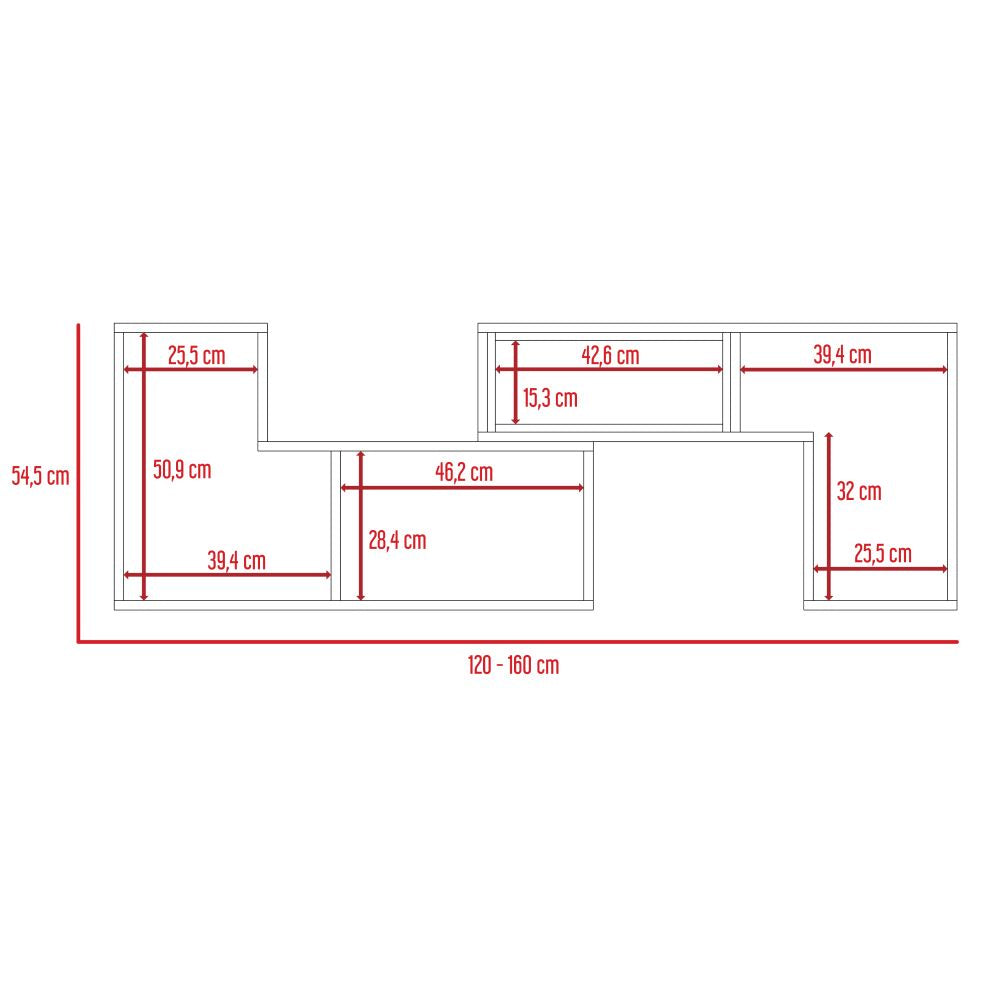 RACK TV 40' EXTENSIBLE 120-160 CM BEIJING WENGUE - 8