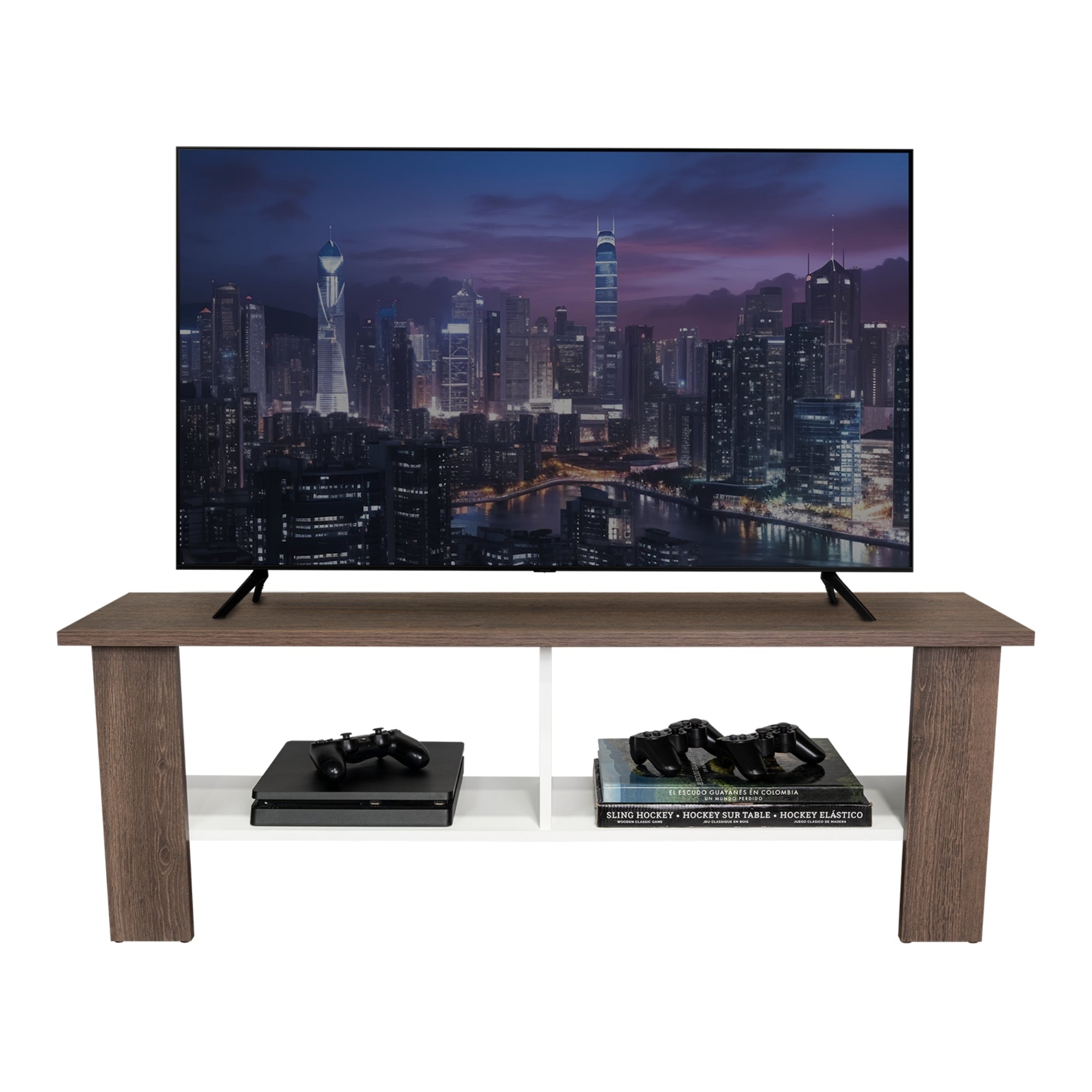 RACK TV 50' NAVIA MILAN Y BLANCO 42X120X31 CM - 3
