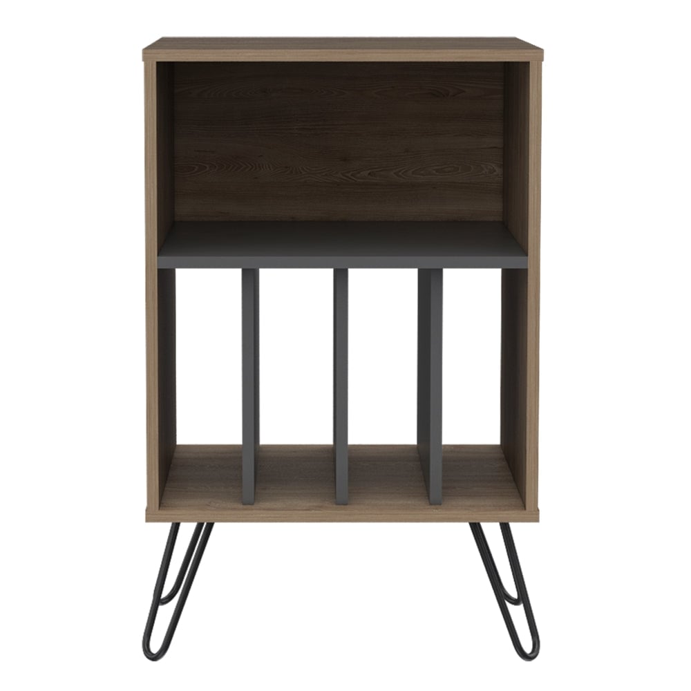 MUEBLE AUXILIAR VASSEL MIEL Y PLOMO 80X50X45 CM - 4