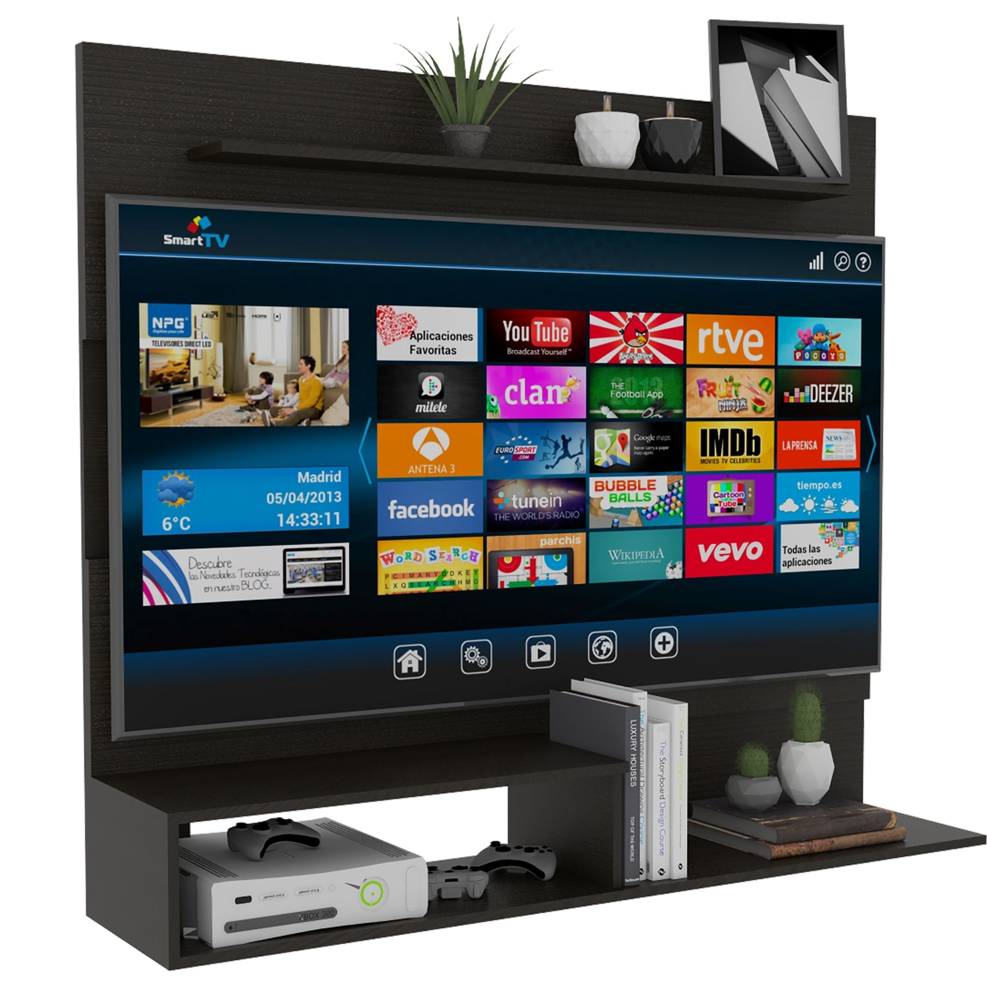 PANEL TV 55' BEIJING 120X140X31,5 CM WENGUE - 1