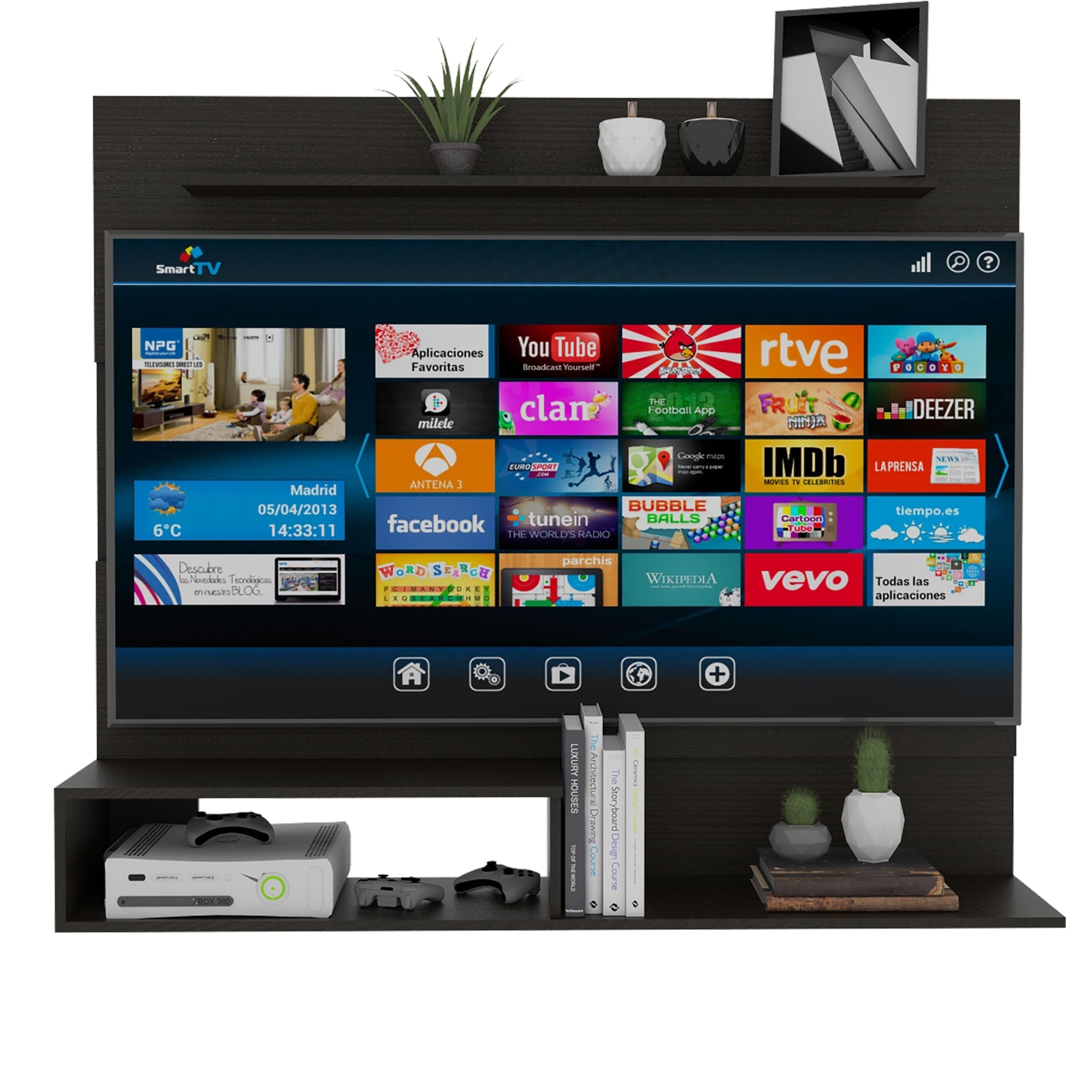 PANEL TV 55' BEIJING 120X140X31,5 CM WENGUE - 2