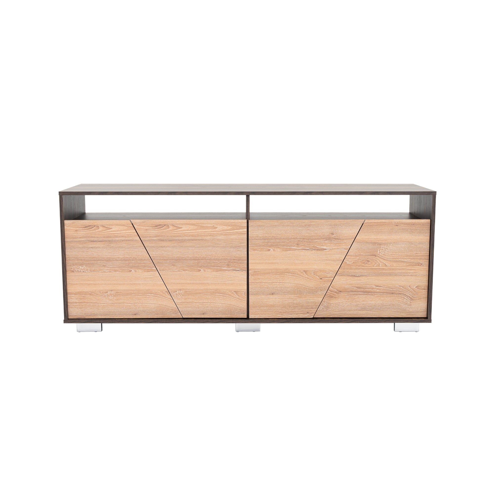 RACK TV 70' FRAKTAL 4 PUERTAS CAFE OSCURO Y MIEL - 5