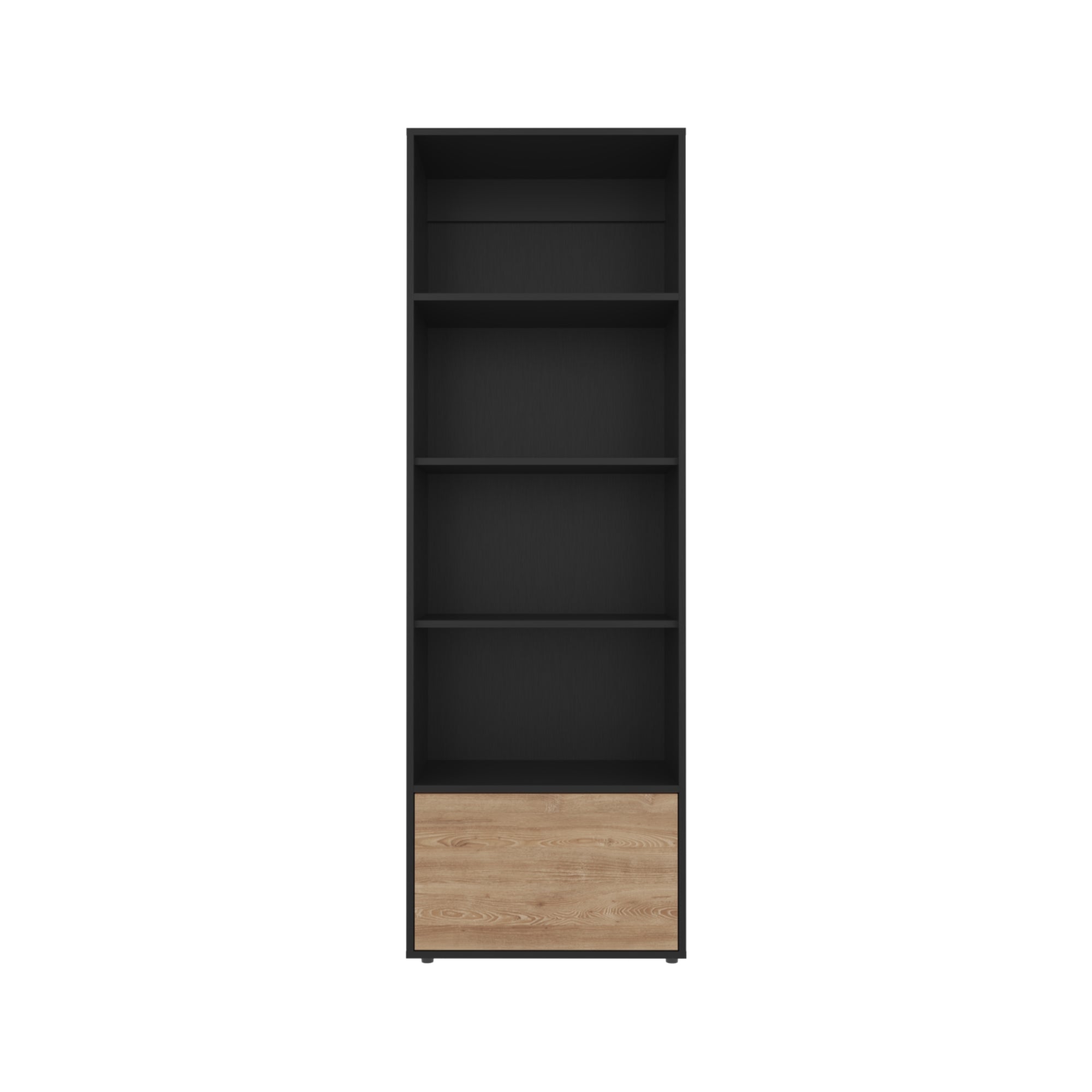 BIBLIOTECA FUNES ECO 1 PUERTA WENGUE 180X60X35 CM - 4