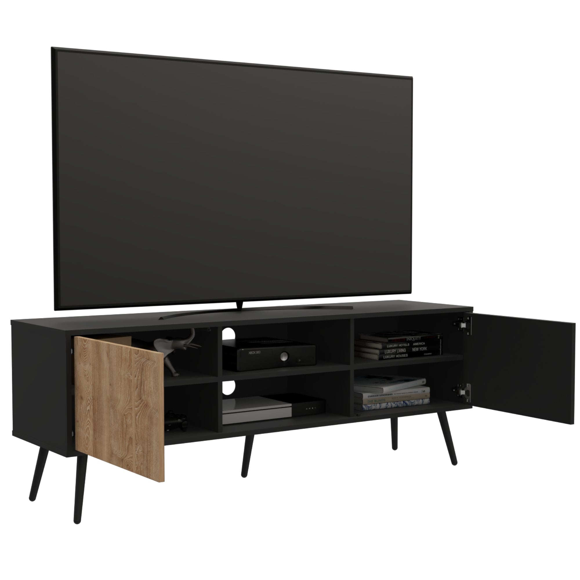 RACK TV 65' FUNES ECO 150 WENGUE 55X150X40 CM - 1