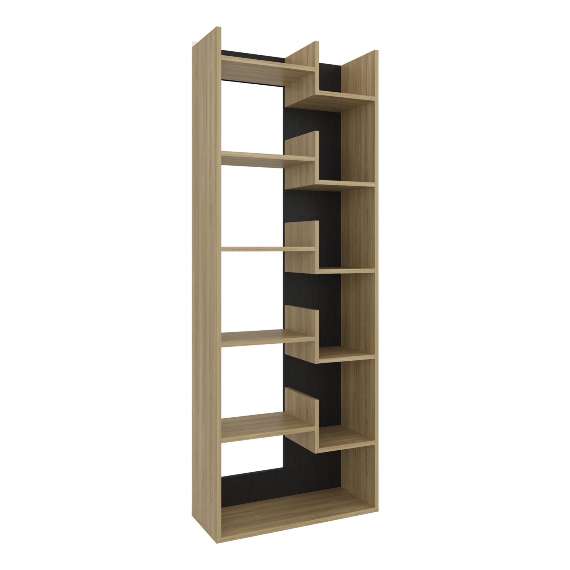 BIBLIOTECA 6 NIVELES CLOVER FRESNO Y WENGUE 162X60X25 CM - 3