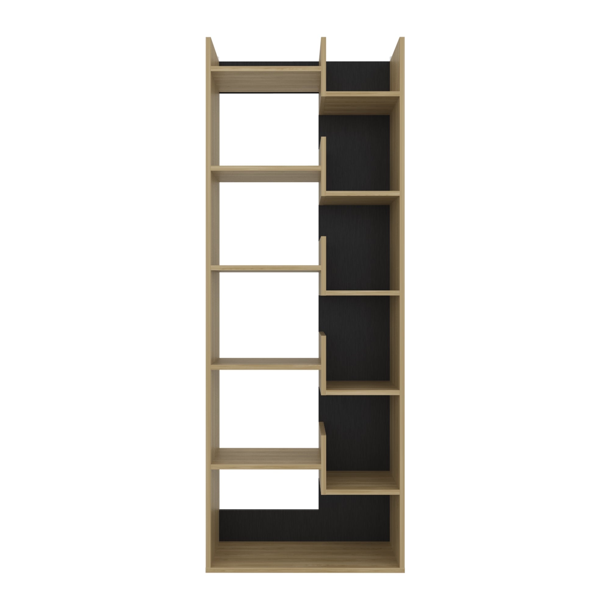 BIBLIOTECA 6 NIVELES CLOVER FRESNO Y WENGUE 162X60X25 CM - 4