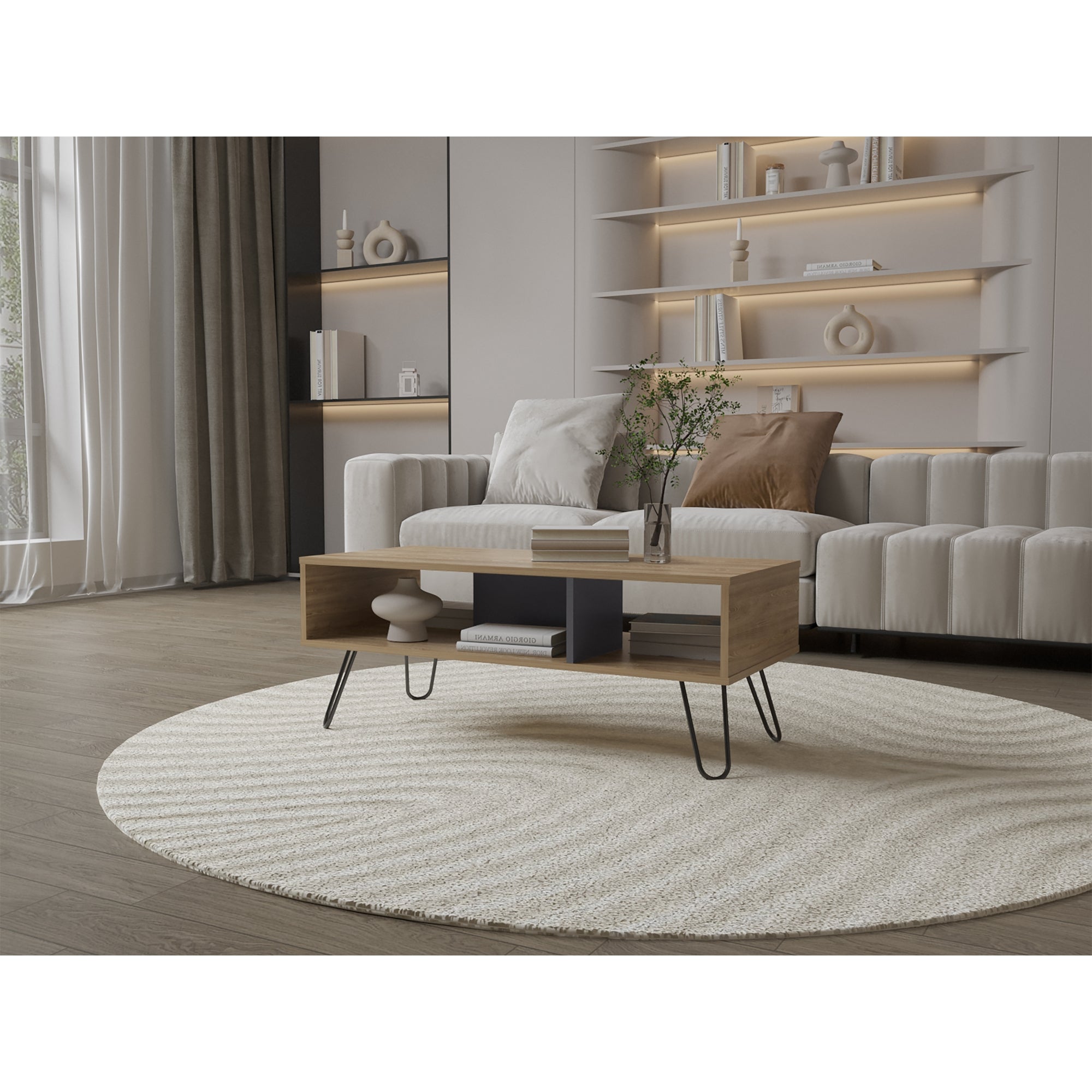MESA DE CENTRO VASSEL 40X101,1X45 CM MIELY PLOMO - 9