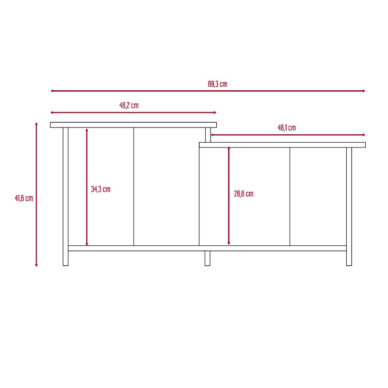 MESA DE CENTRO WEMA COÑAC 41,6X89,3X53,1 CM - 7