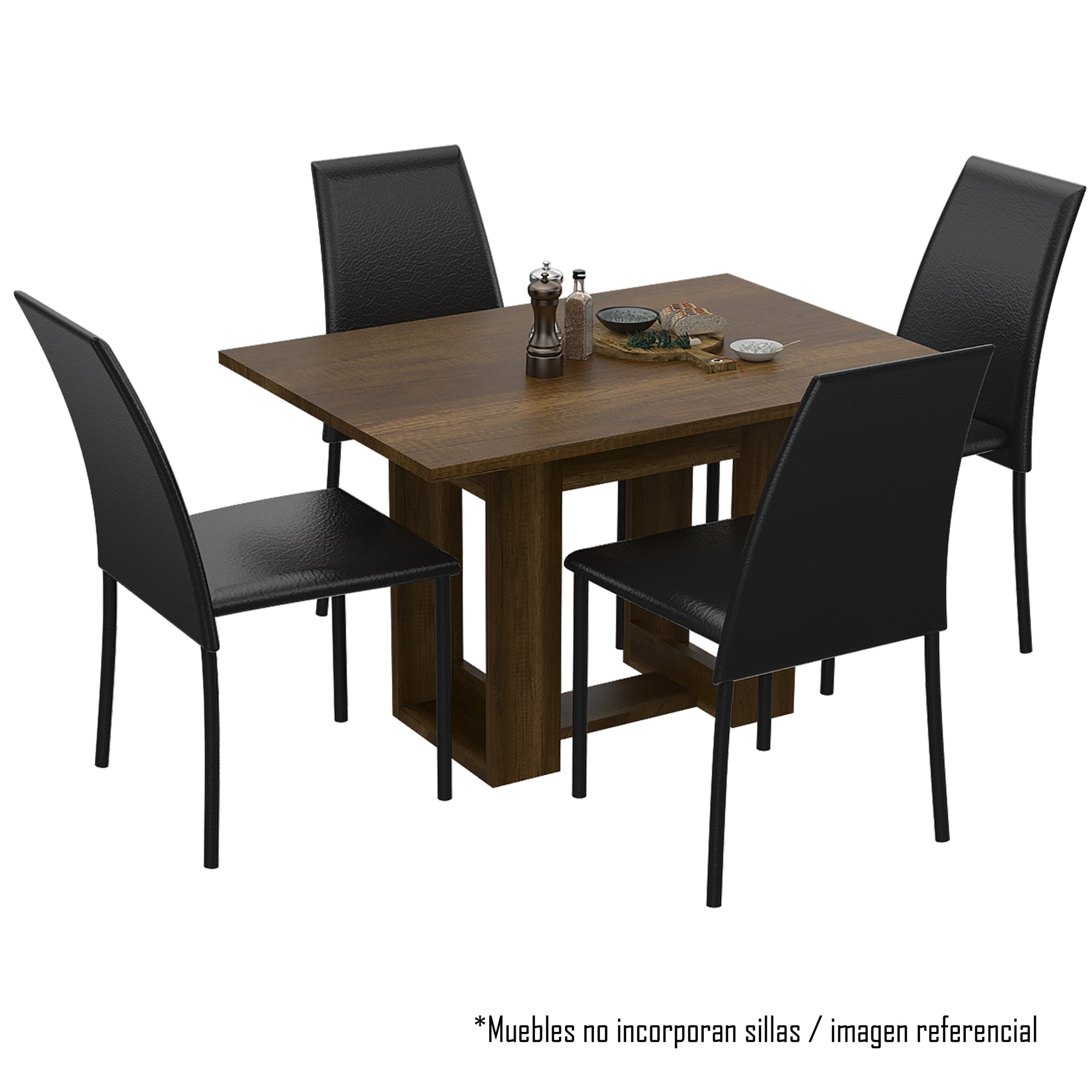 MESA DE COMEDOR VOLTERRA 4 PUESTOS 74X120X85 CMCARAMELO - 1
