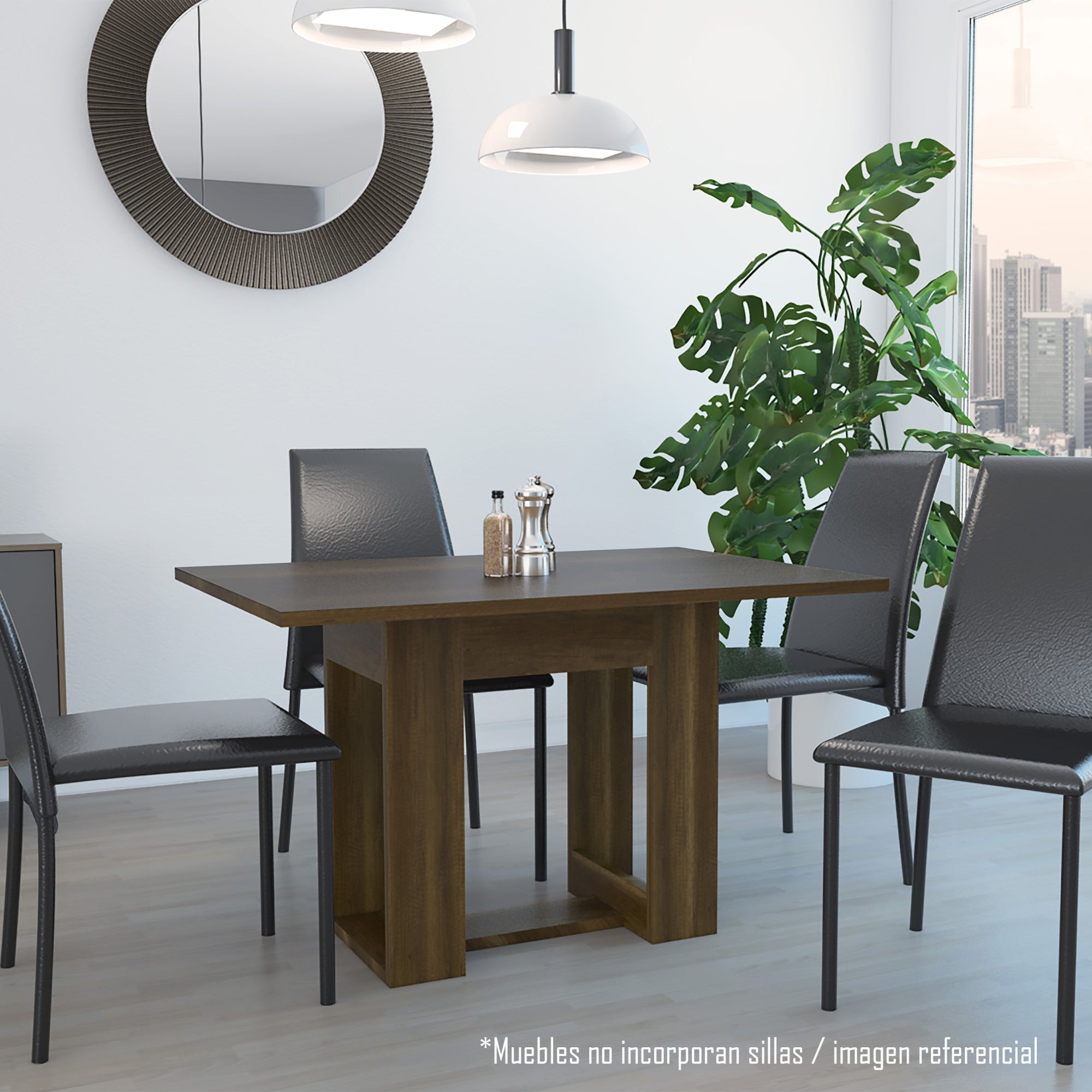 MESA DE COMEDOR VOLTERRA 4 PUESTOS 74X120X85 CMCARAMELO - 9