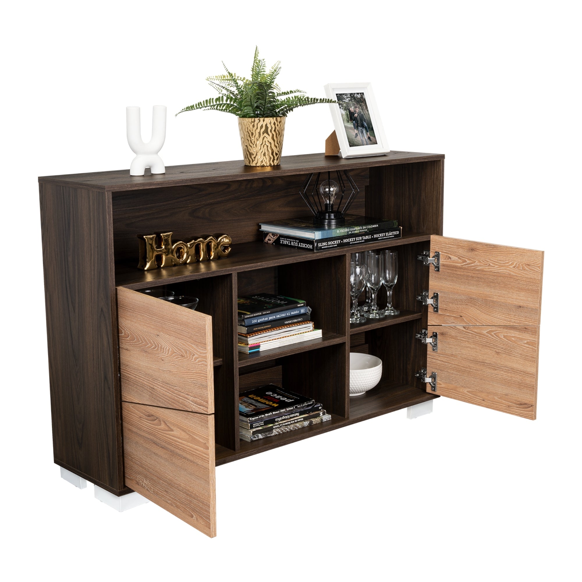ARRIMO FRAKTAL CAFE Y MIEL 4 PUERTAS 82X120X32,6 CM - 1