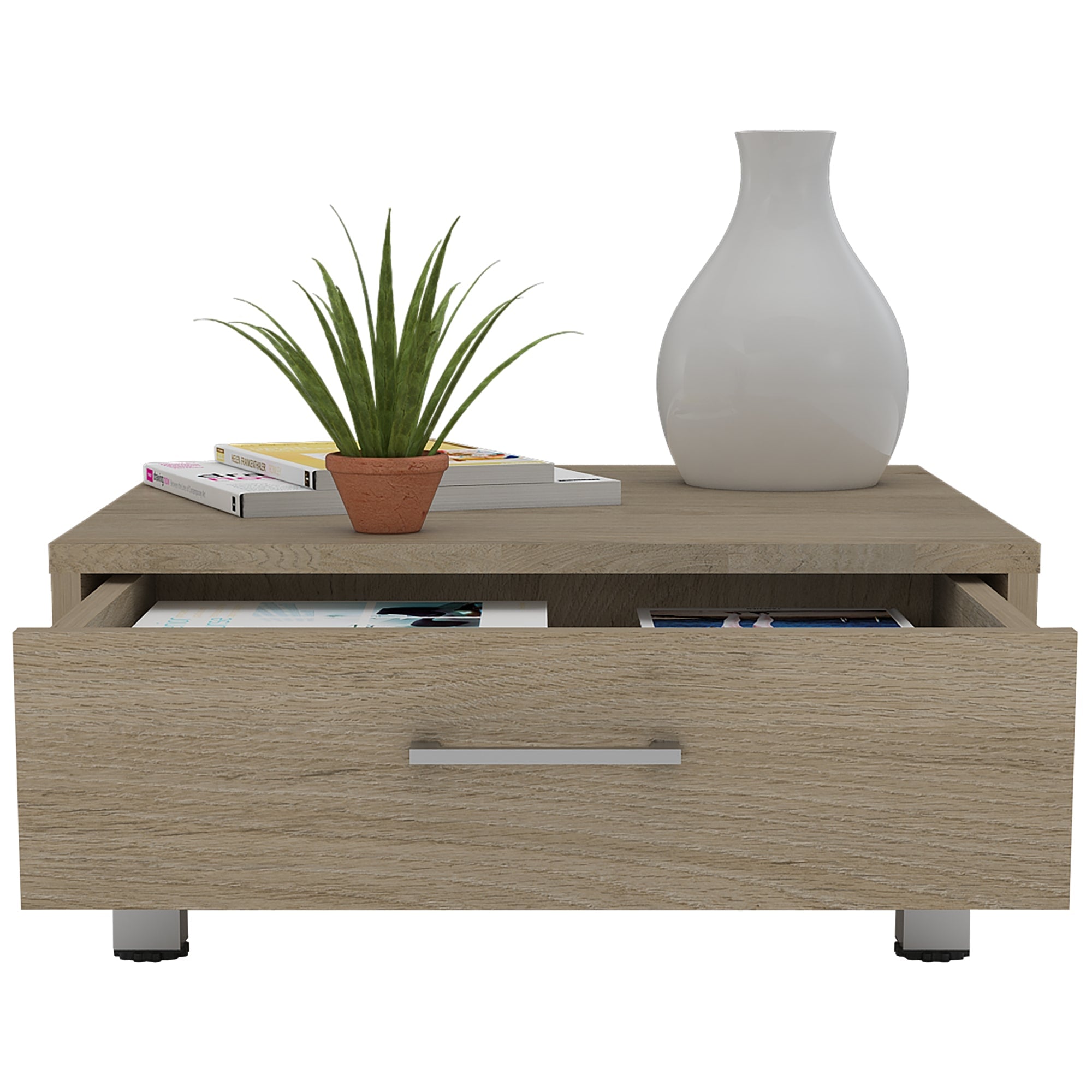 MESA DE CENTRO 1 CAJON 60X60 CM ROVERE - 2