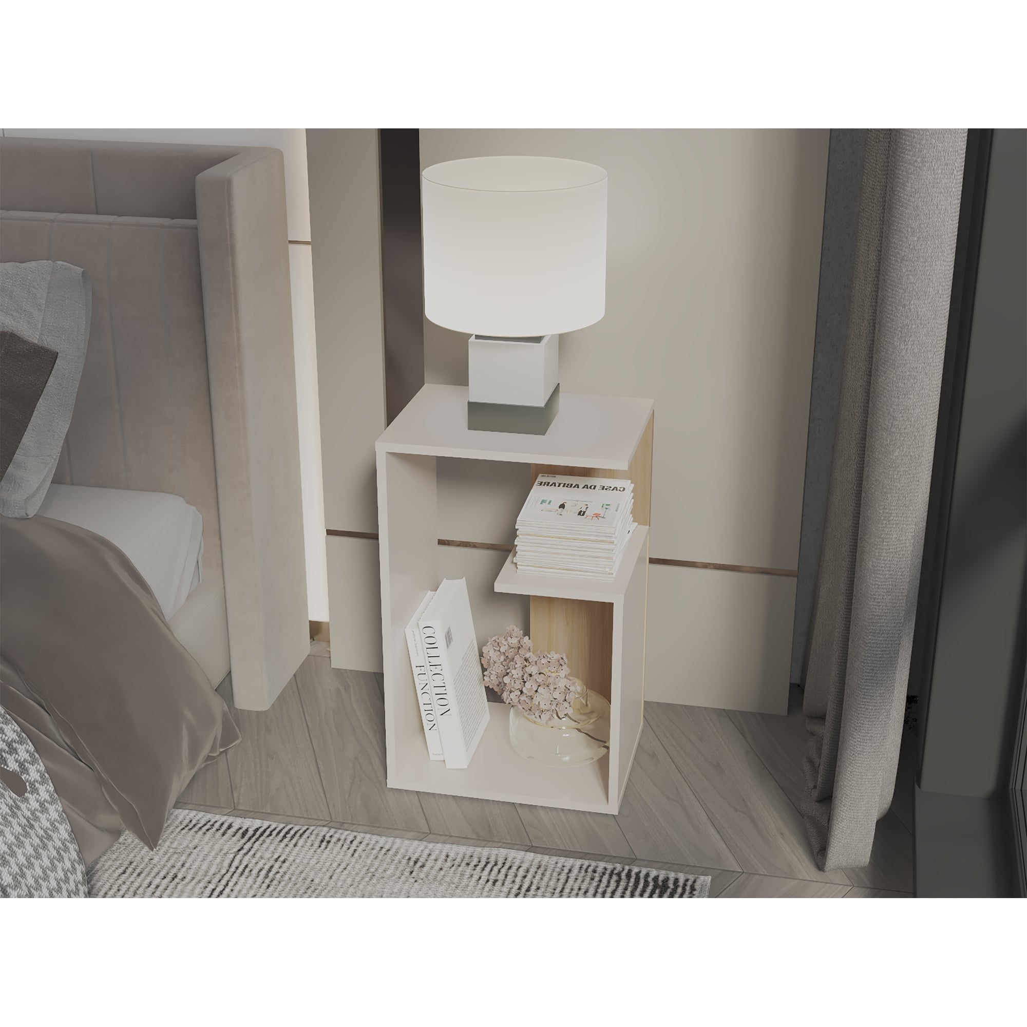 MESA LATERAL EVERETT 63,4X39,8X30 CM CAPRI Y FRESNO - 5