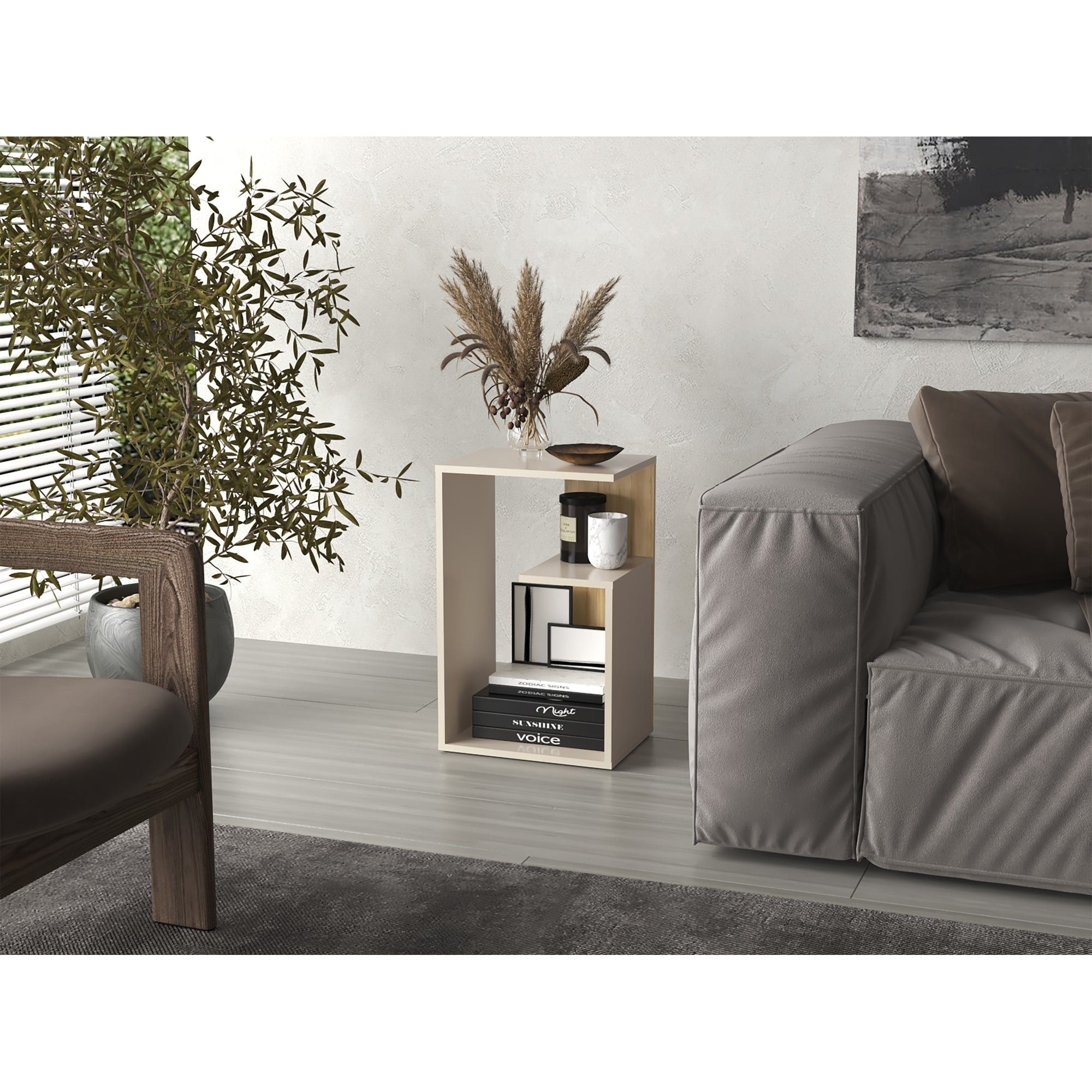 MESA LATERAL EVERETT 63,4X39,8X30 CM CAPRI Y FRESNO - 6