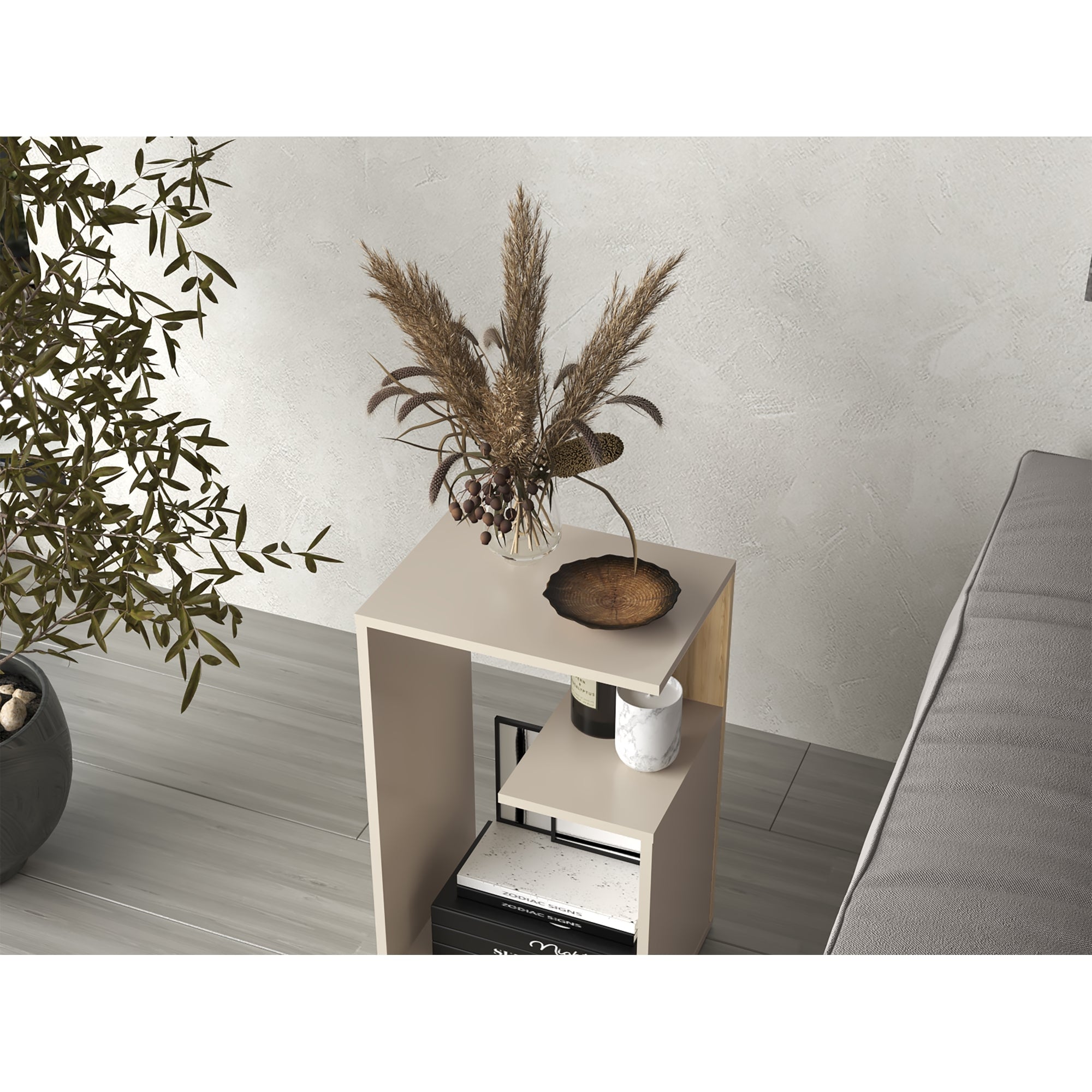 MESA LATERAL EVERETT 63,4X39,8X30 CM CAPRI Y FRESNO - 7