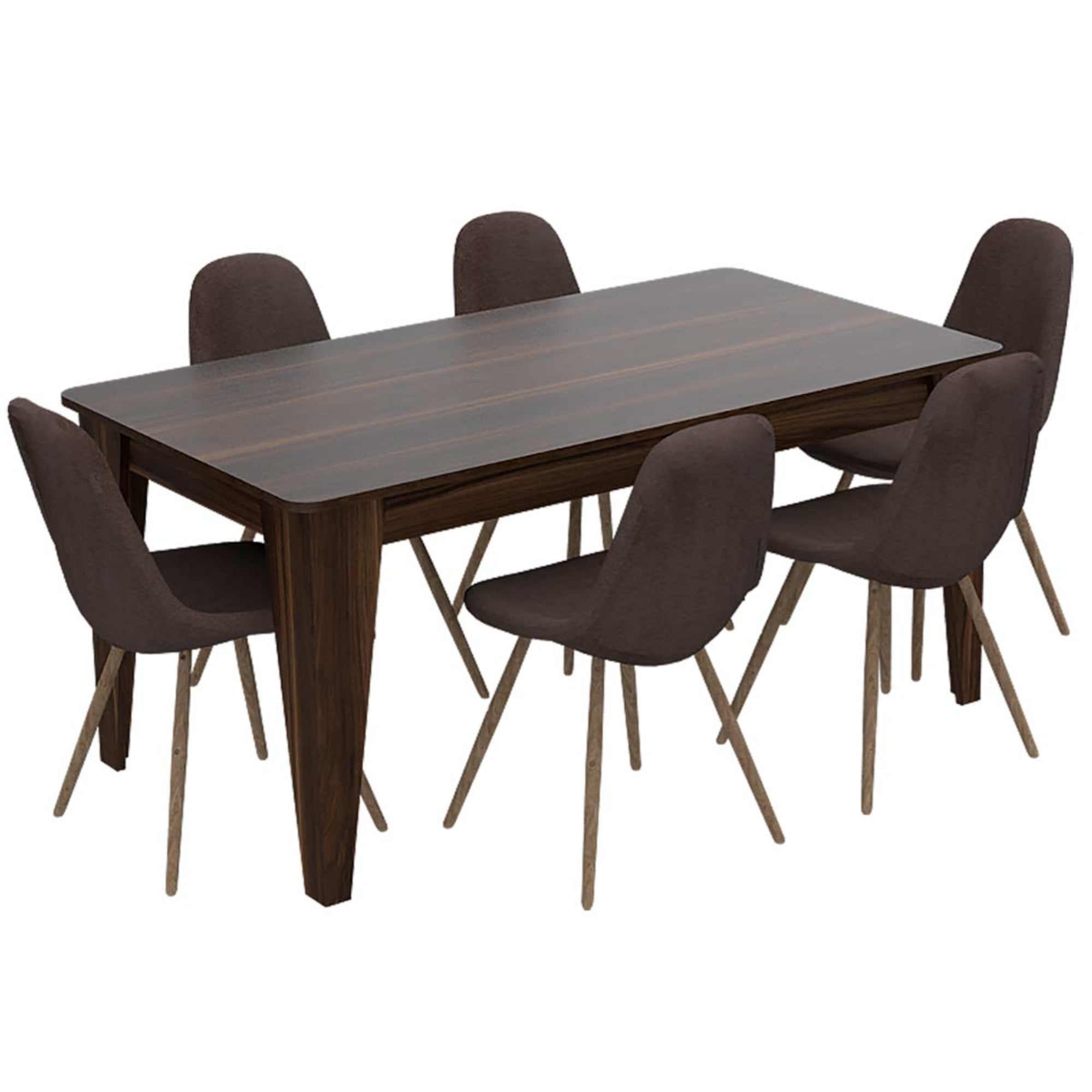 MESA DE COMEDOR TORINO 6 PUESTOS 74X160X88 CM - 2