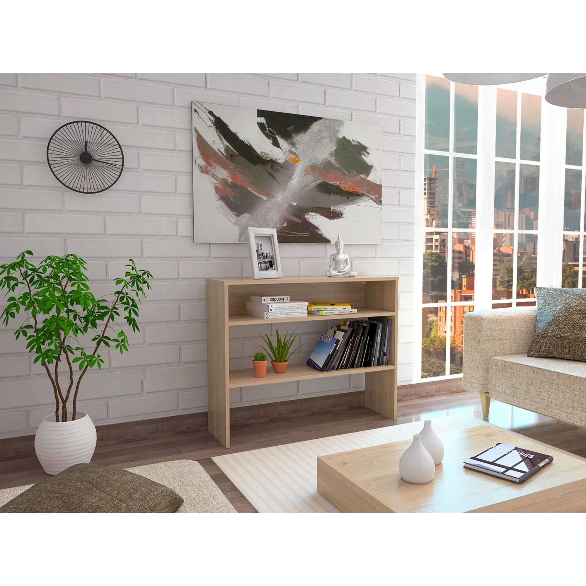ARRIMO BEIJING 80X100X30 CM ROVERE Y BLANCO - 9
