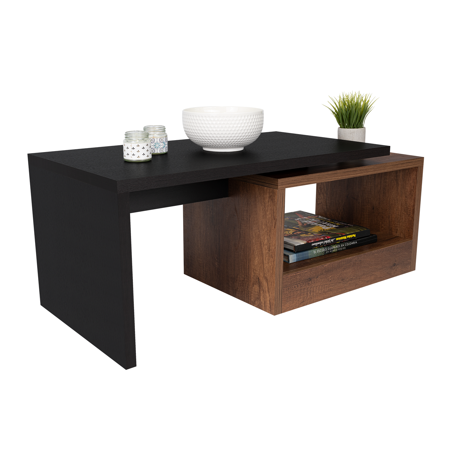 MESA DE CENTRO KAIA WENGUE Y CARAMELO - 4