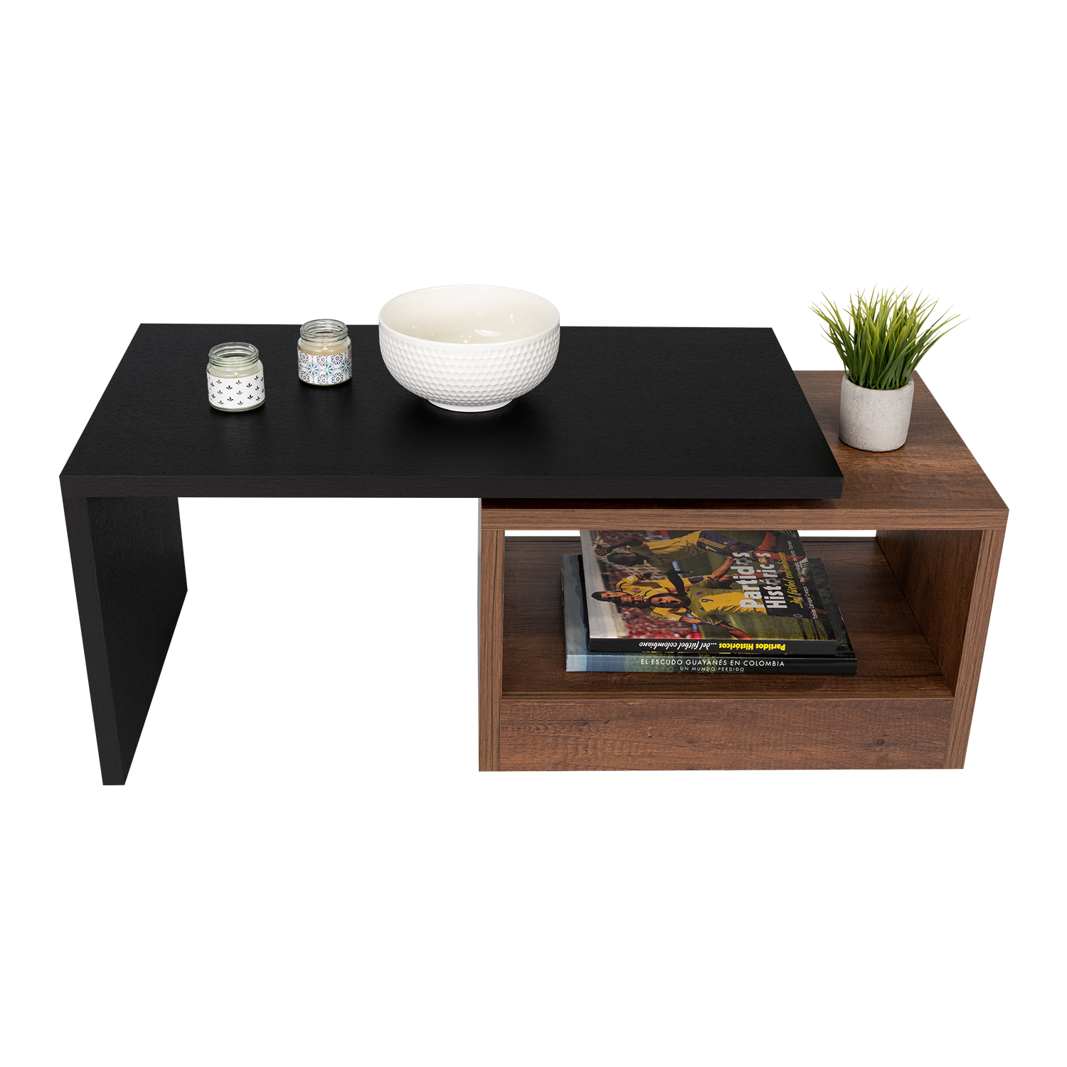 MESA DE CENTRO KAIA WENGUE Y CARAMELO - 10