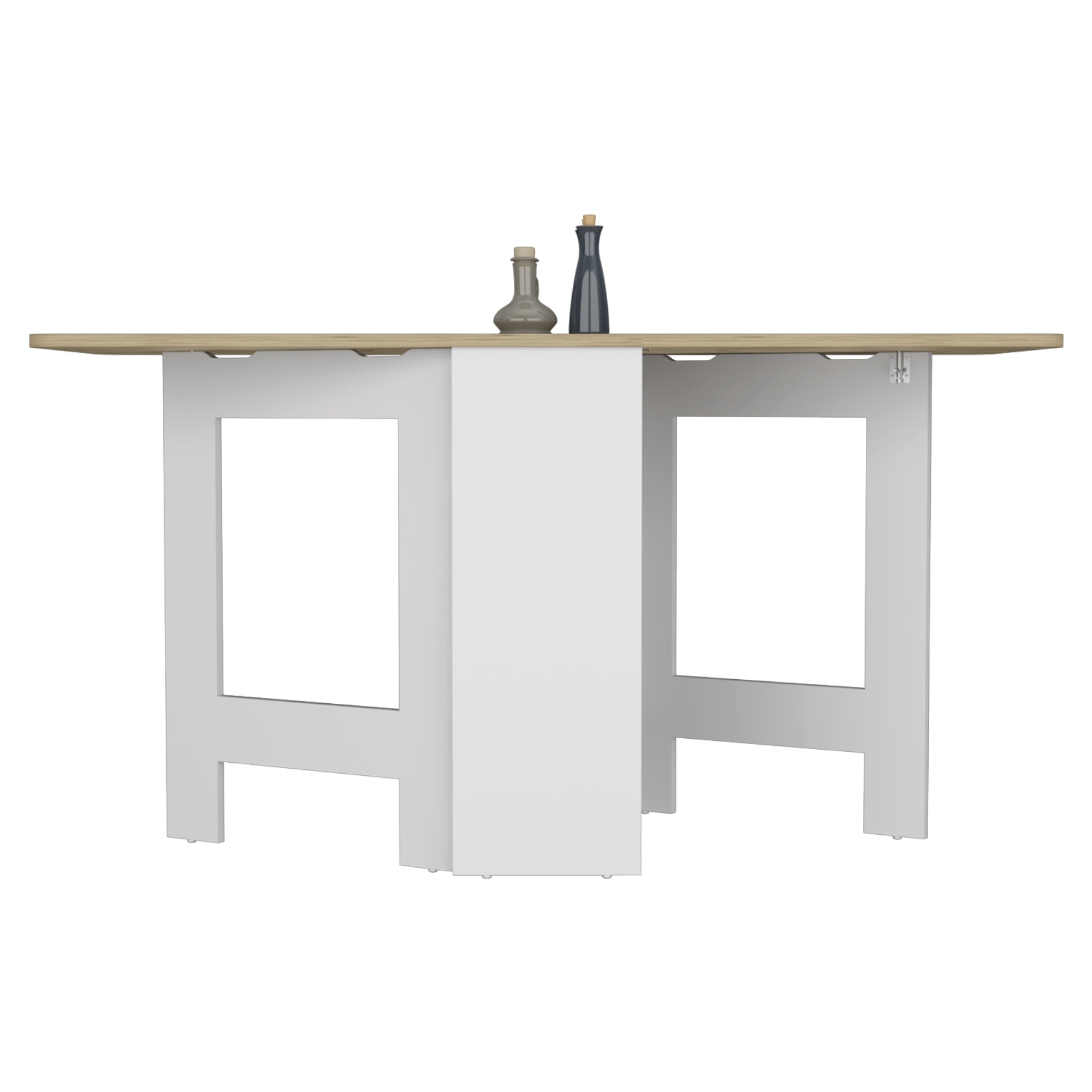 MESA ABATIBLE COMPACT BLANCO Y MACADAMIA - 2