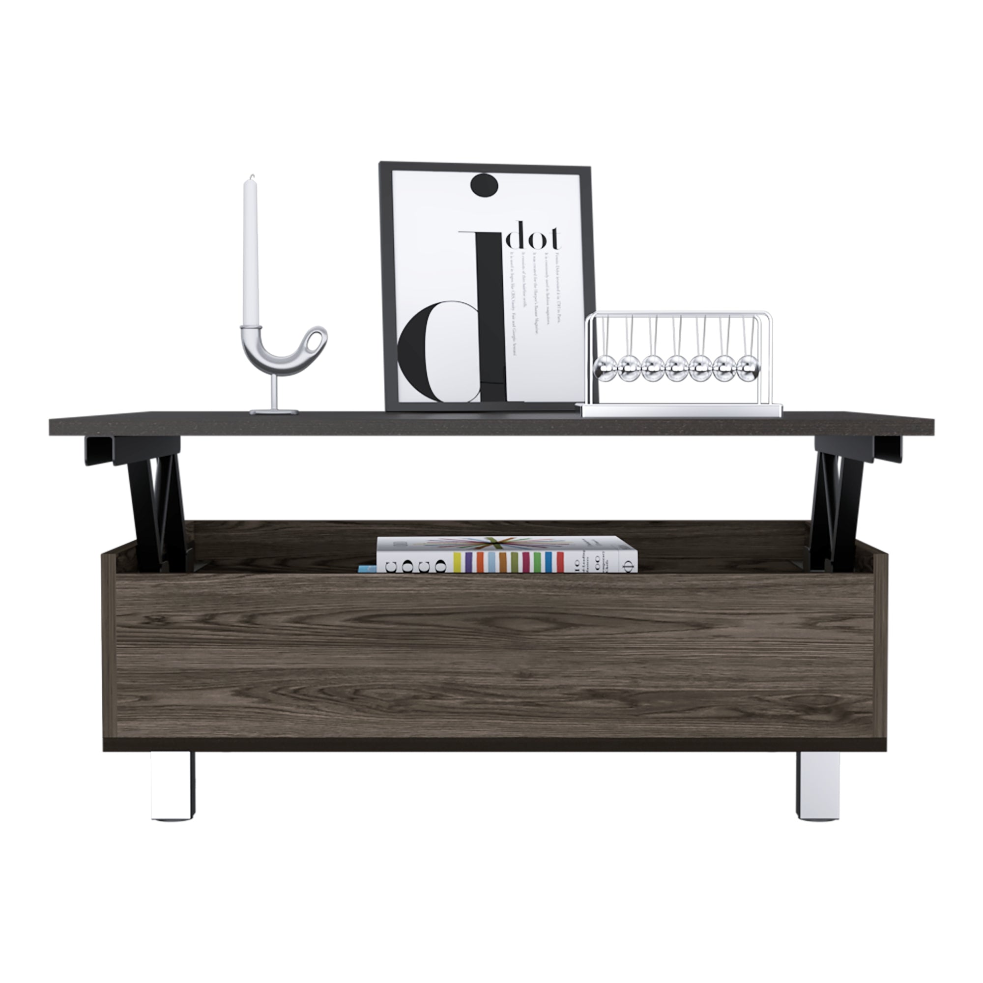 MESA FUNCIONAL 5G COÑAC Y WENGUE 43,3X80X54,5 CM - 4