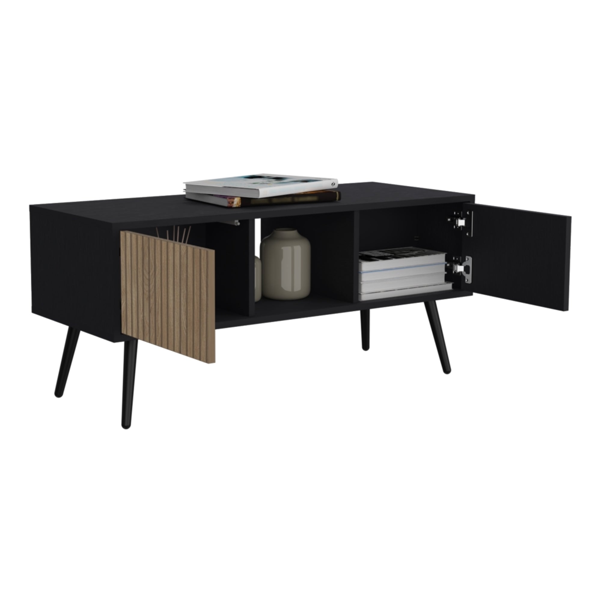 MESA DE CENTRO 45X100X40 CM FUNES ECO WENGUE - 4