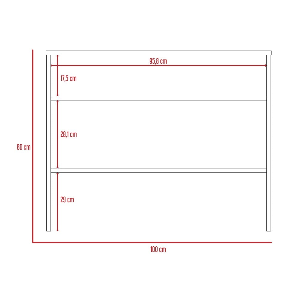 ARRIMO BEIJING 80X100X30 CM WENGUE Y BLANCO - 2