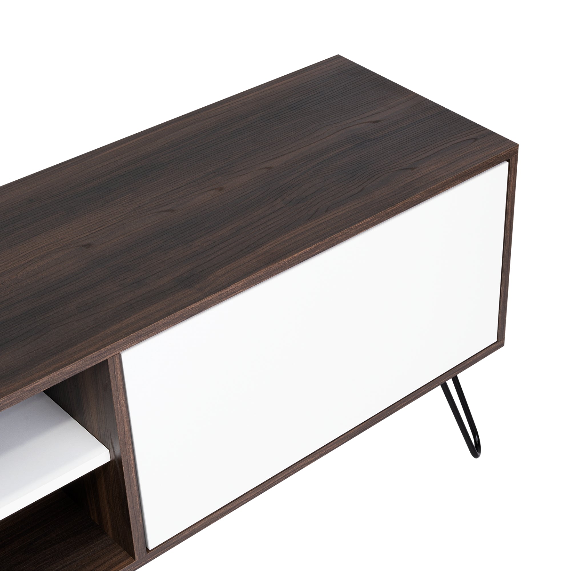 RACK TV 70' VASSEL CAFE OSCURO Y BLANCO 52,5X180X35 CM - 8