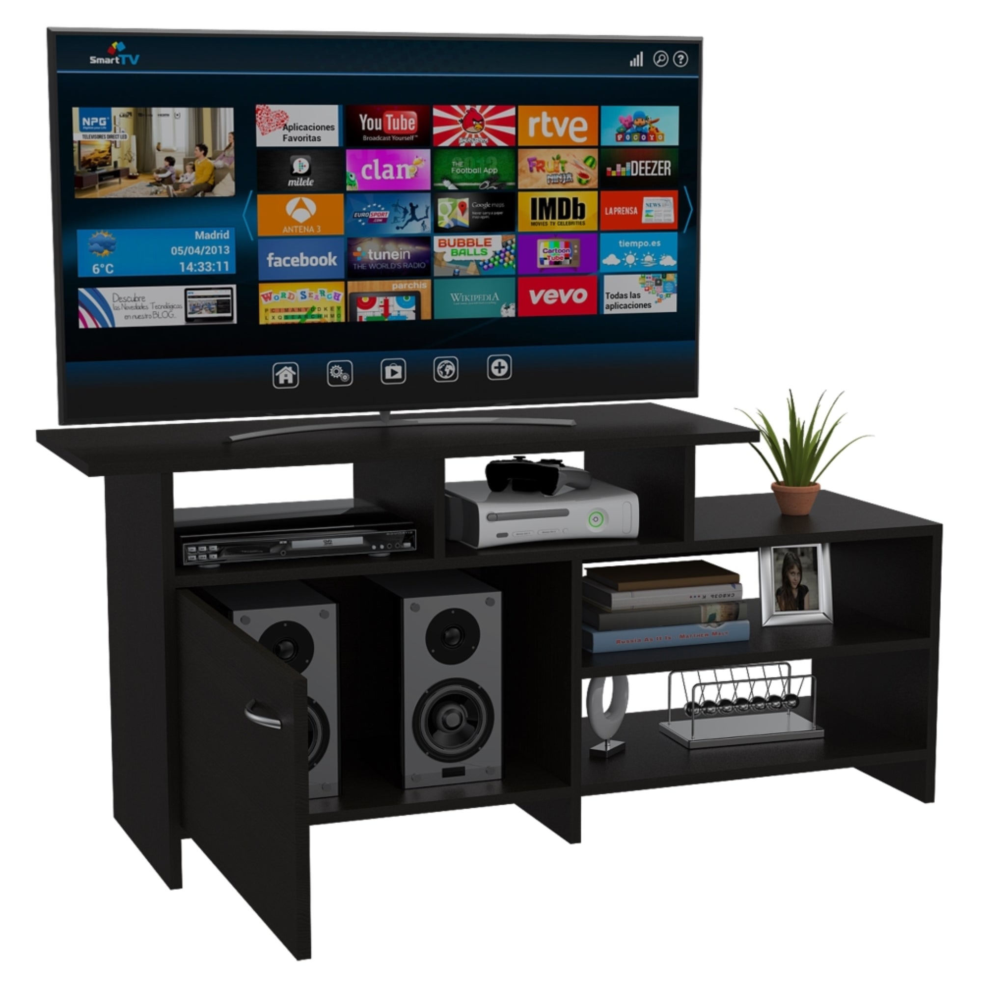 RACK TV 32' LIMA 1 PUERTA 54,4X119X35,2 CM WENGUE - 1
