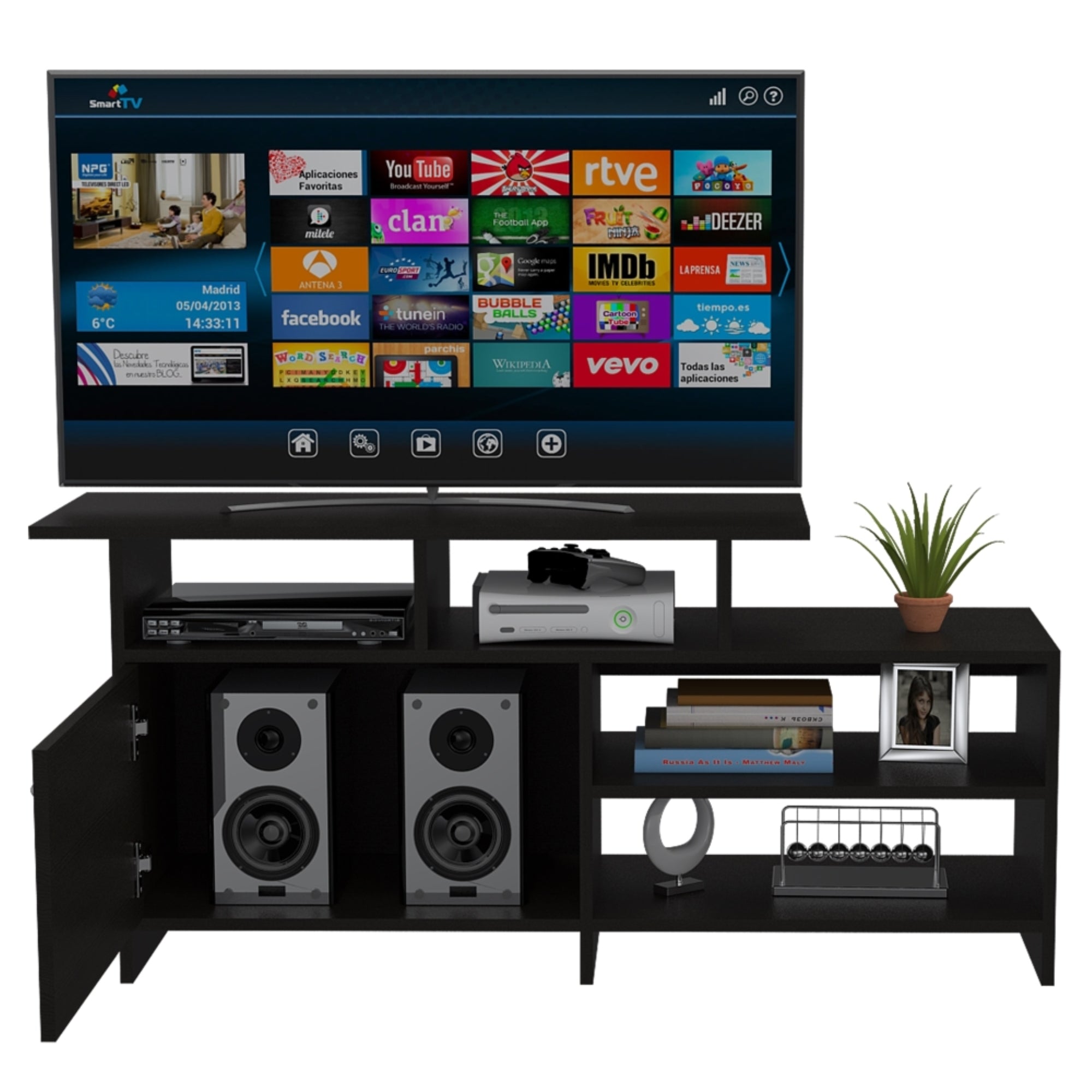 RACK TV 32' LIMA 1 PUERTA 54,4X119X35,2 CM WENGUE - 2