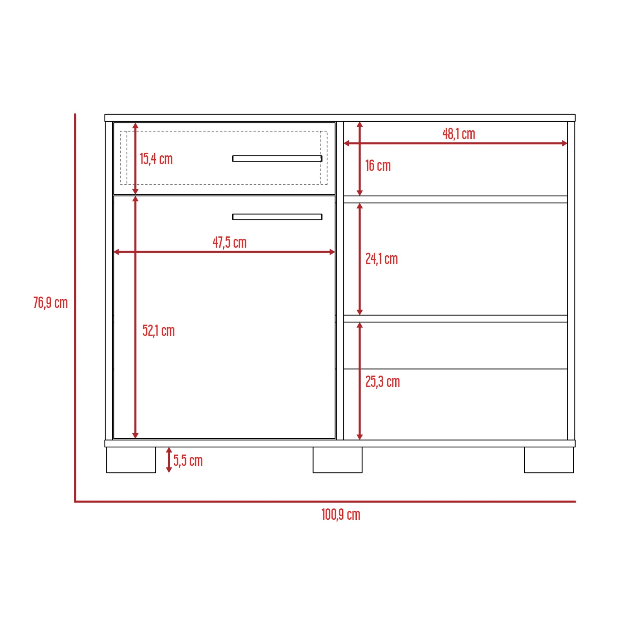 BUFFET MARSELLA 76,9X100,9X35,6 CM GALES Y DUNA - 8