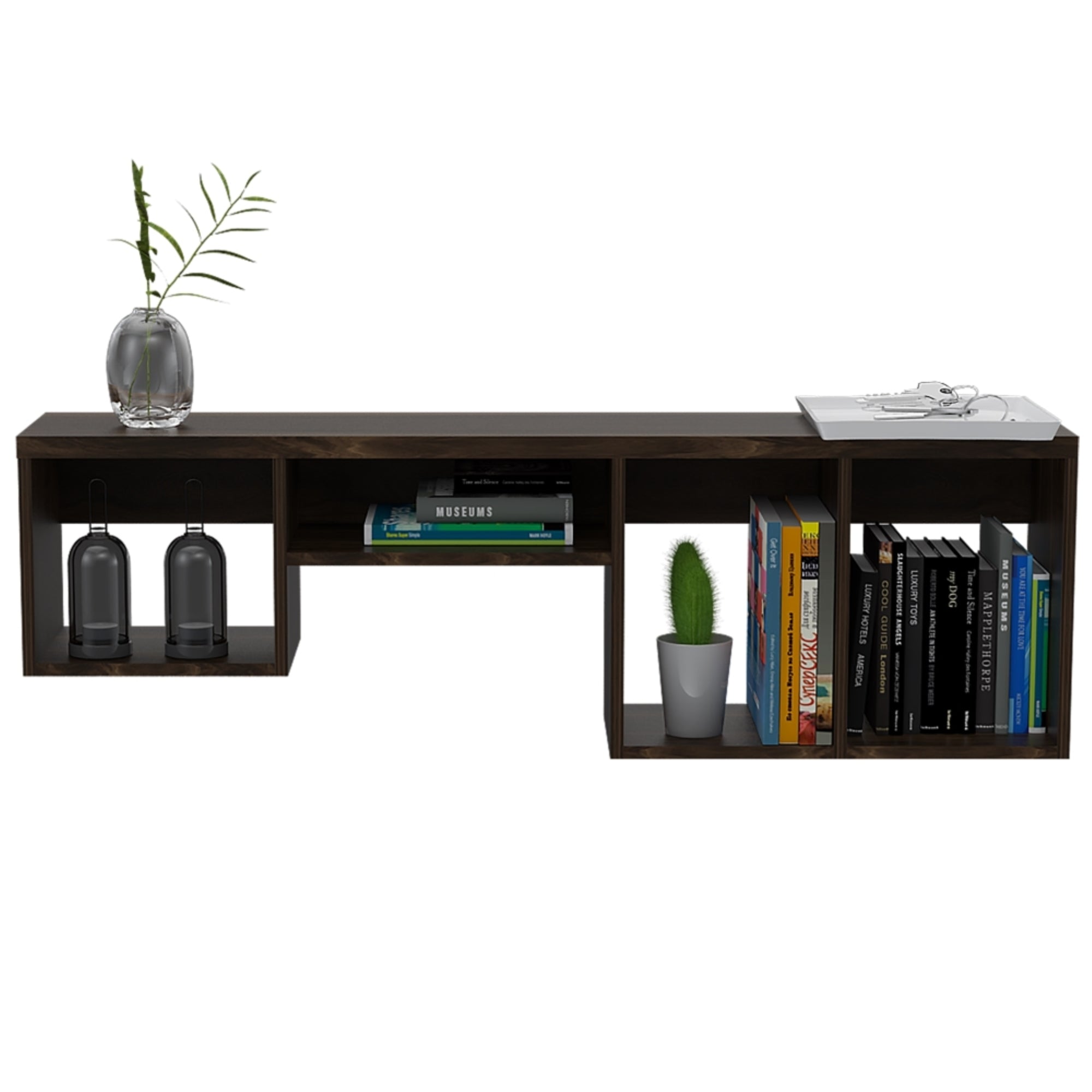 REPISA DE PARED WALL DECORATIVA CAFE OSCURO 37X120 CM - 2